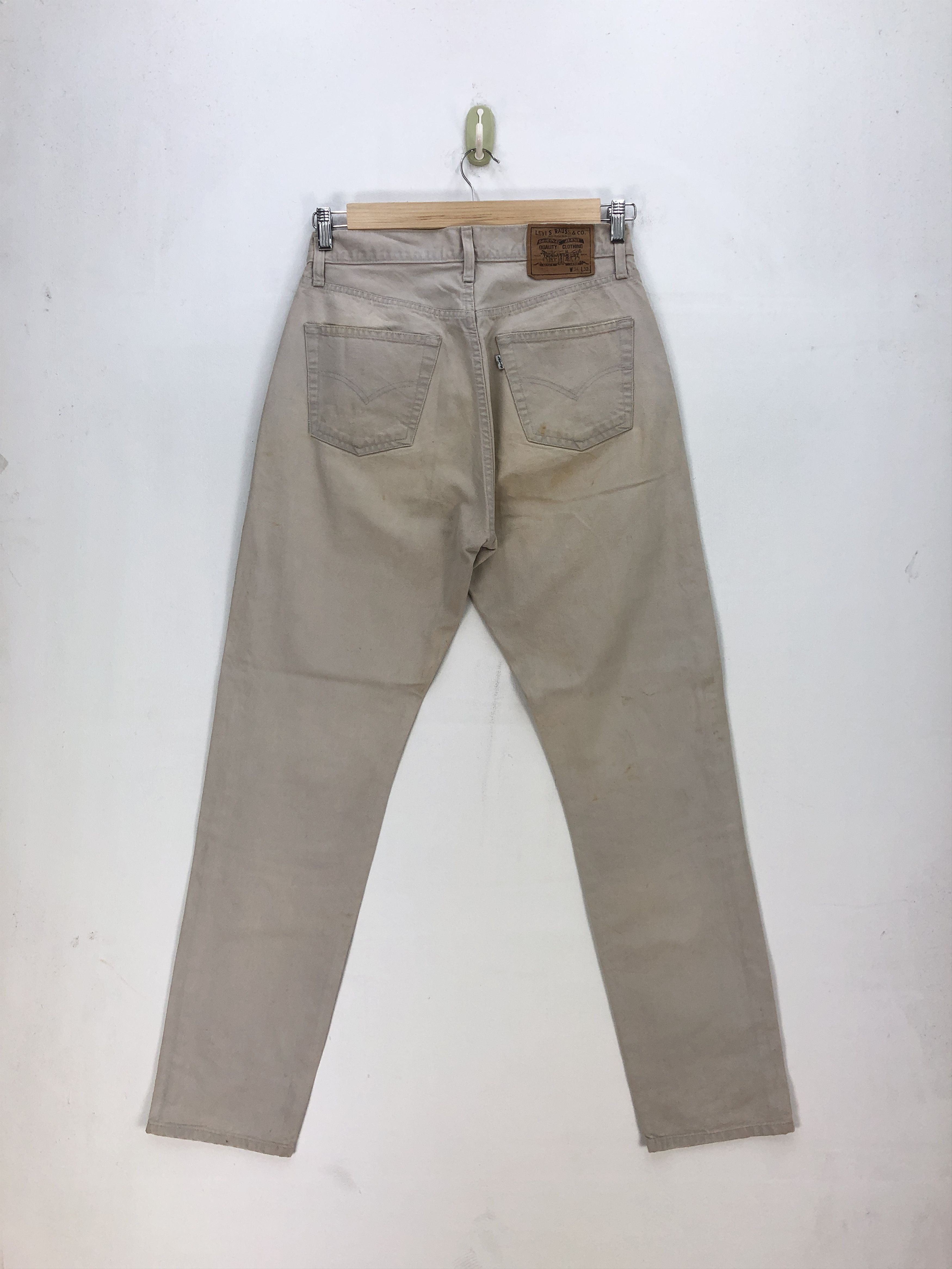 Levi's Vintage Levis Jeans Beige Dirty Levis 554 Denim Pants Size US 30 / EU 46 - 2 Thumbnail