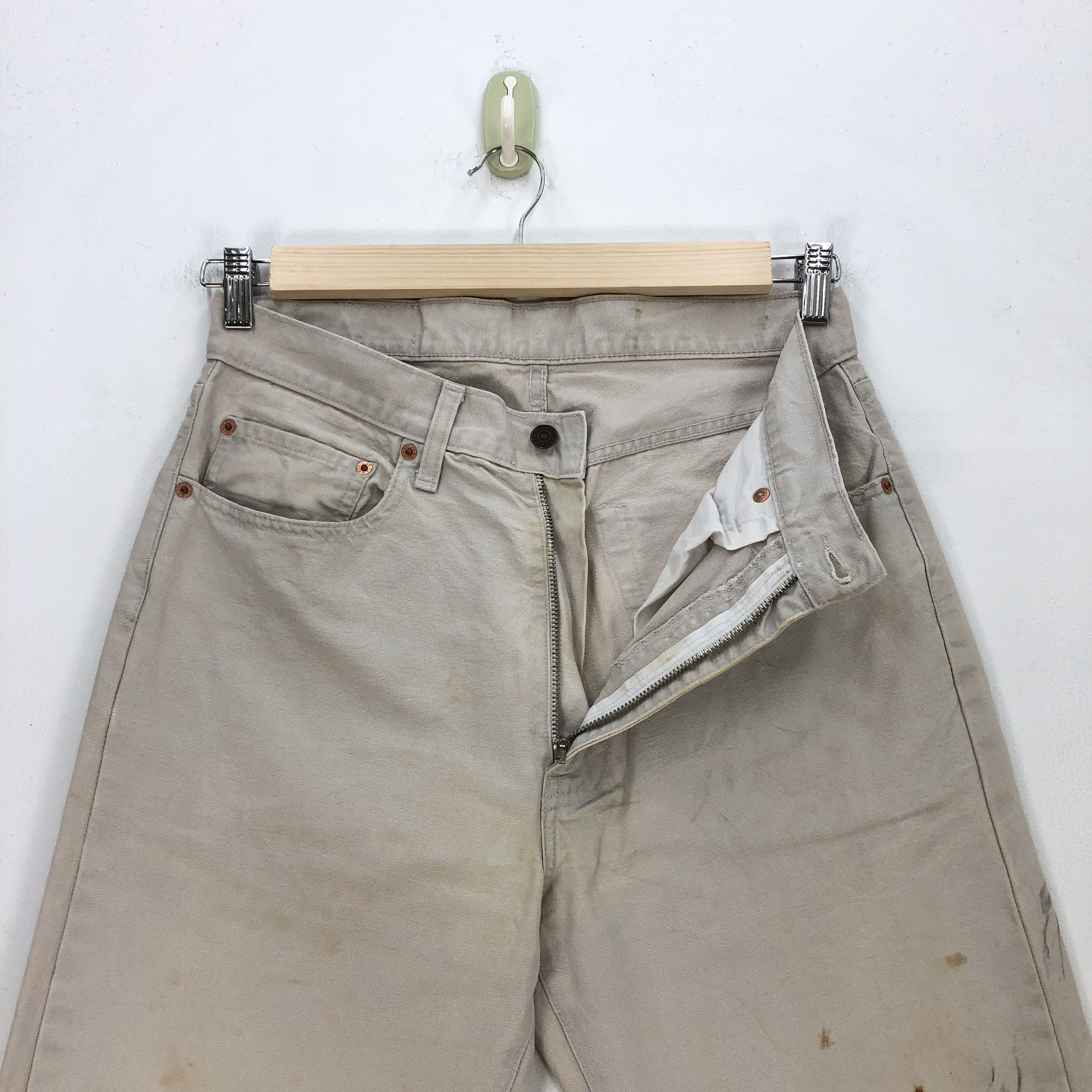 Levi's Vintage Levis Jeans Beige Dirty Levis 554 Denim Pants Size US 30 / EU 46 - 5 Thumbnail