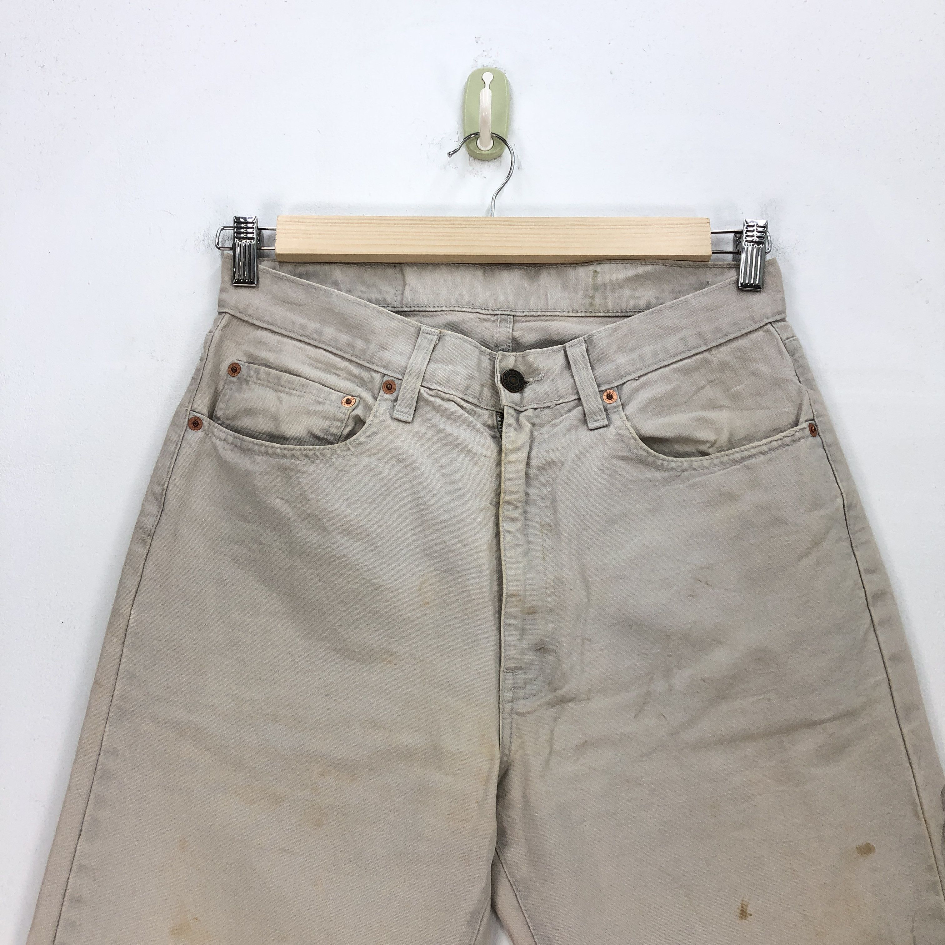 Levi's Vintage Levis Jeans Beige Dirty Levis 554 Denim Pants Size US 30 / EU 46 - 3 Thumbnail
