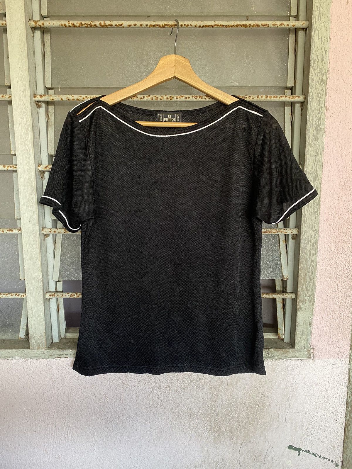 Fendi SS Fendi Monogram Crop Tees Size S / US 4 / IT 40 - 5 Thumbnail