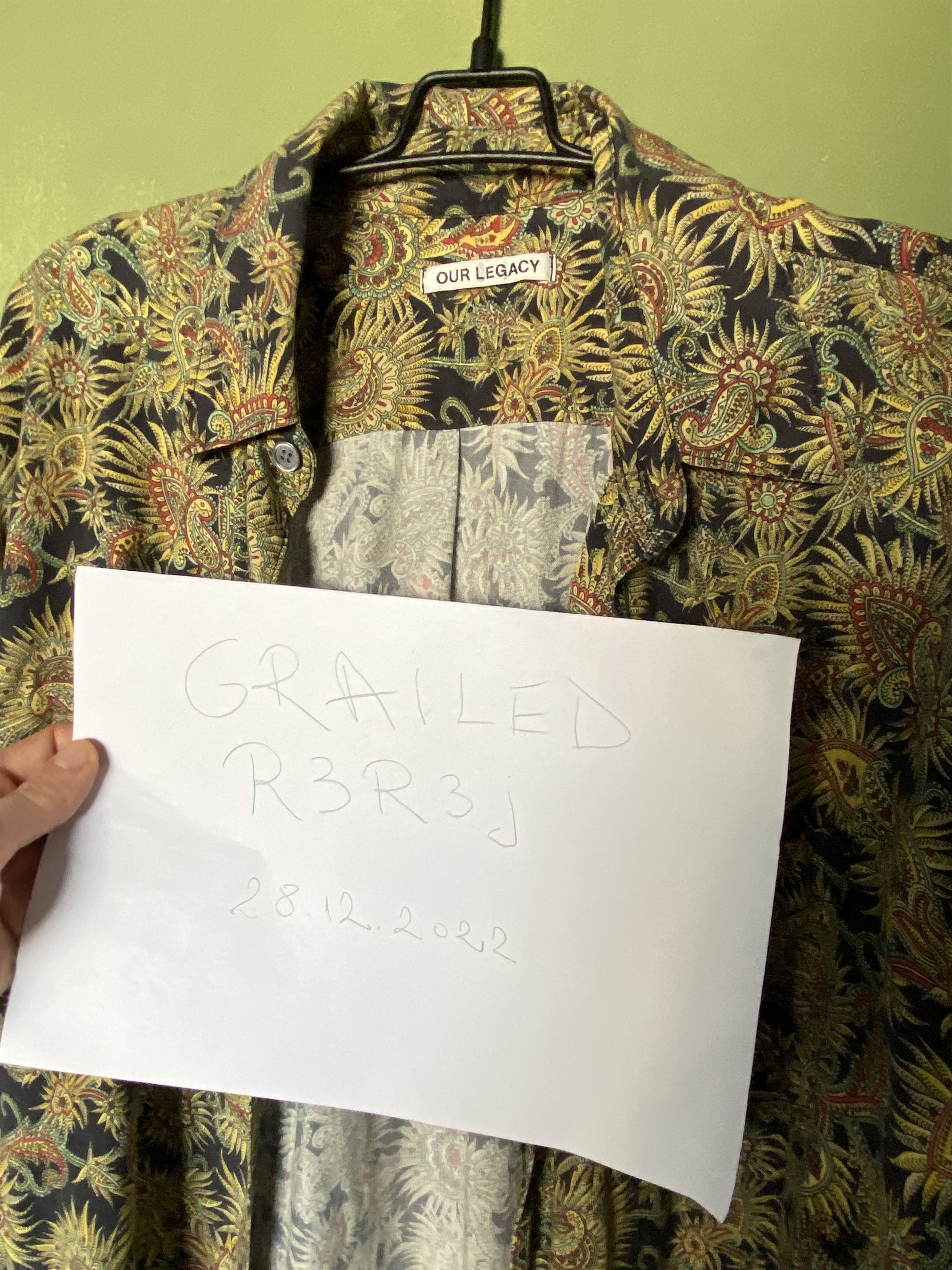 Our Legacy OUR LEGACY INITIAL SHIRT BLACK PLANTS PRINT SHIRT Size US L / EU 52-54 / 3 - 8 Thumbnail
