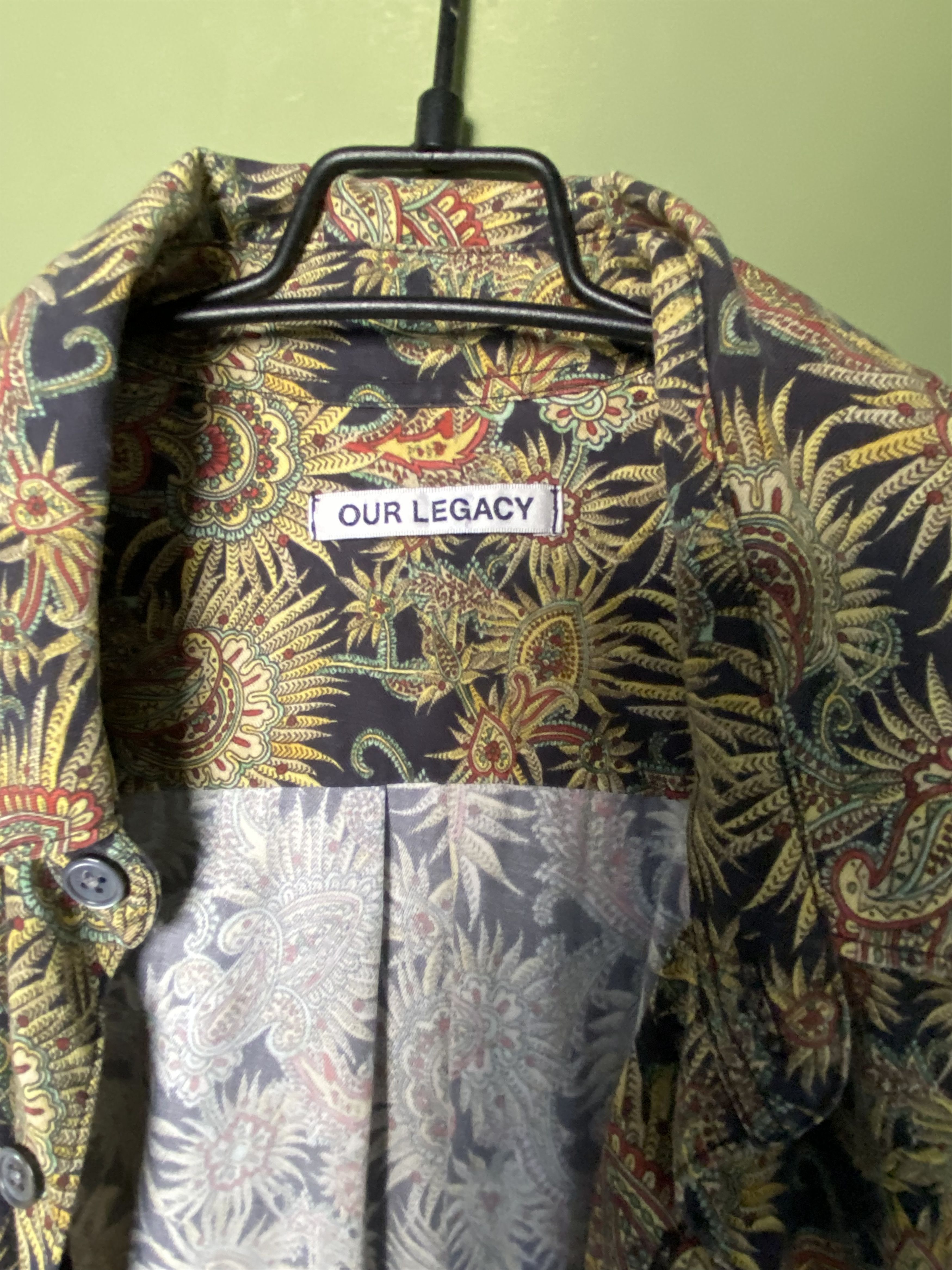 Our Legacy OUR LEGACY INITIAL SHIRT BLACK PLANTS PRINT SHIRT Size US L / EU 52-54 / 3 - 2 Thumbnail
