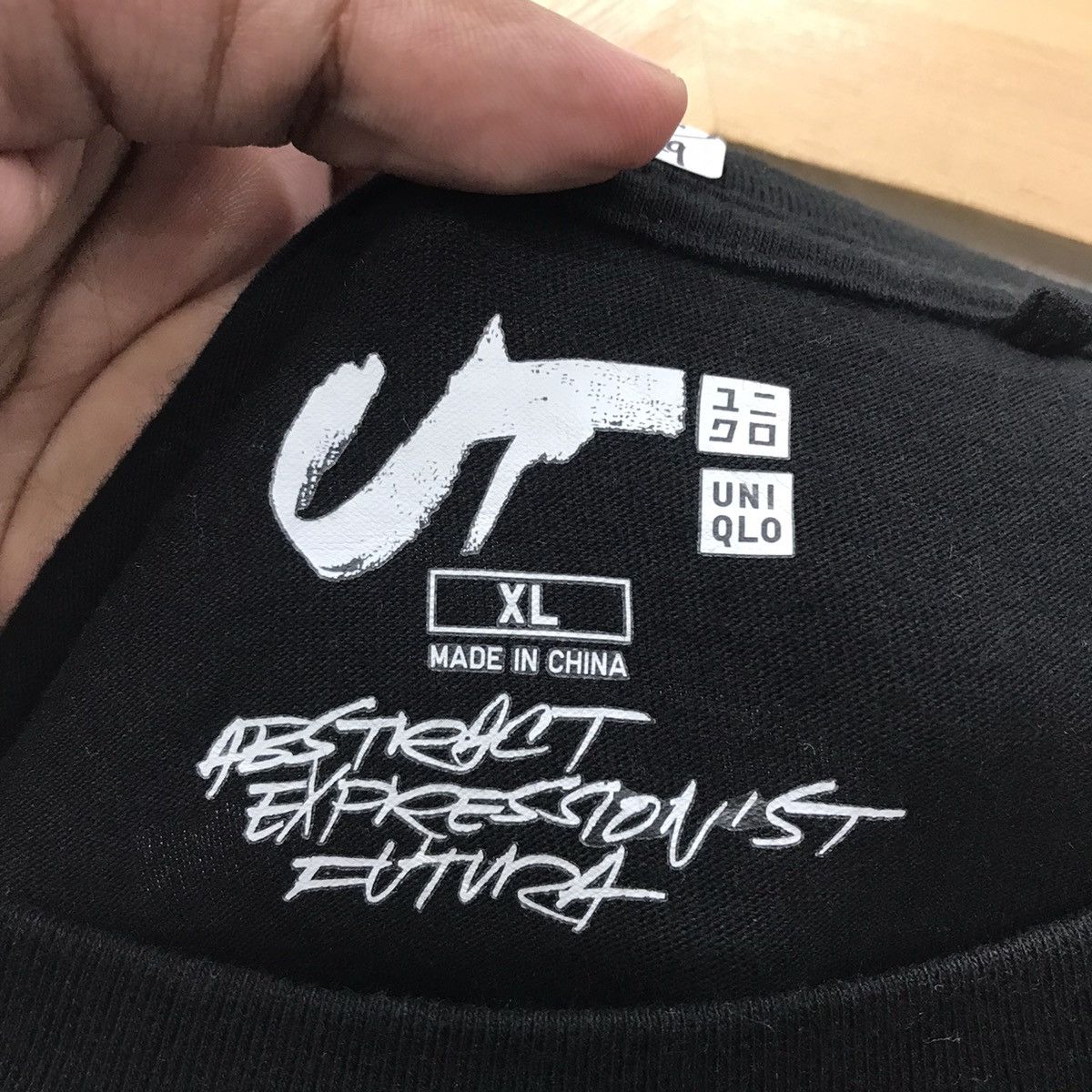 Futura × Japanese Brand × Uniqlo Rare!! Japanese Brand Uniqlo X Futura Spell Out Tee Size US XL / EU 56 / 4 - 12 Thumbnail