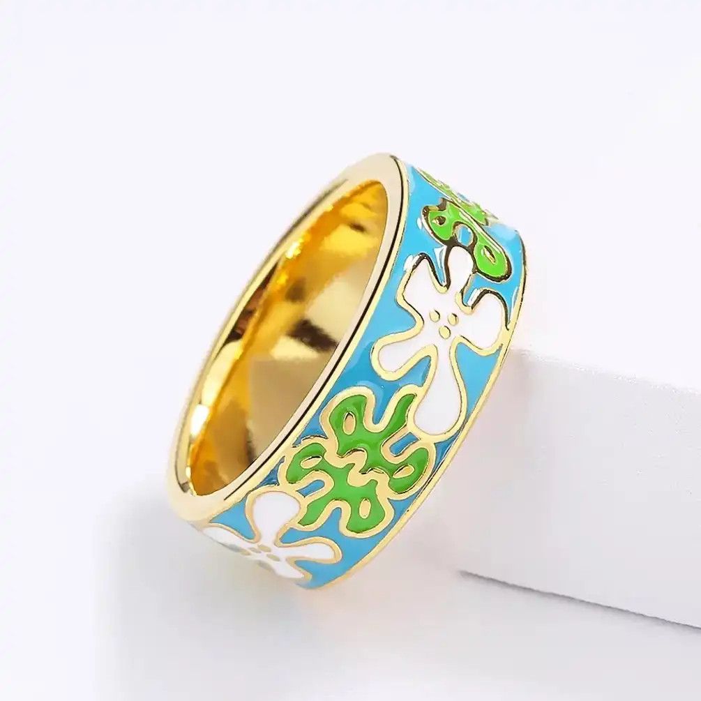 Japanese Brand Creative Handmade Enamel Craft Ring Size ONE SIZE - 1 Thumbnail