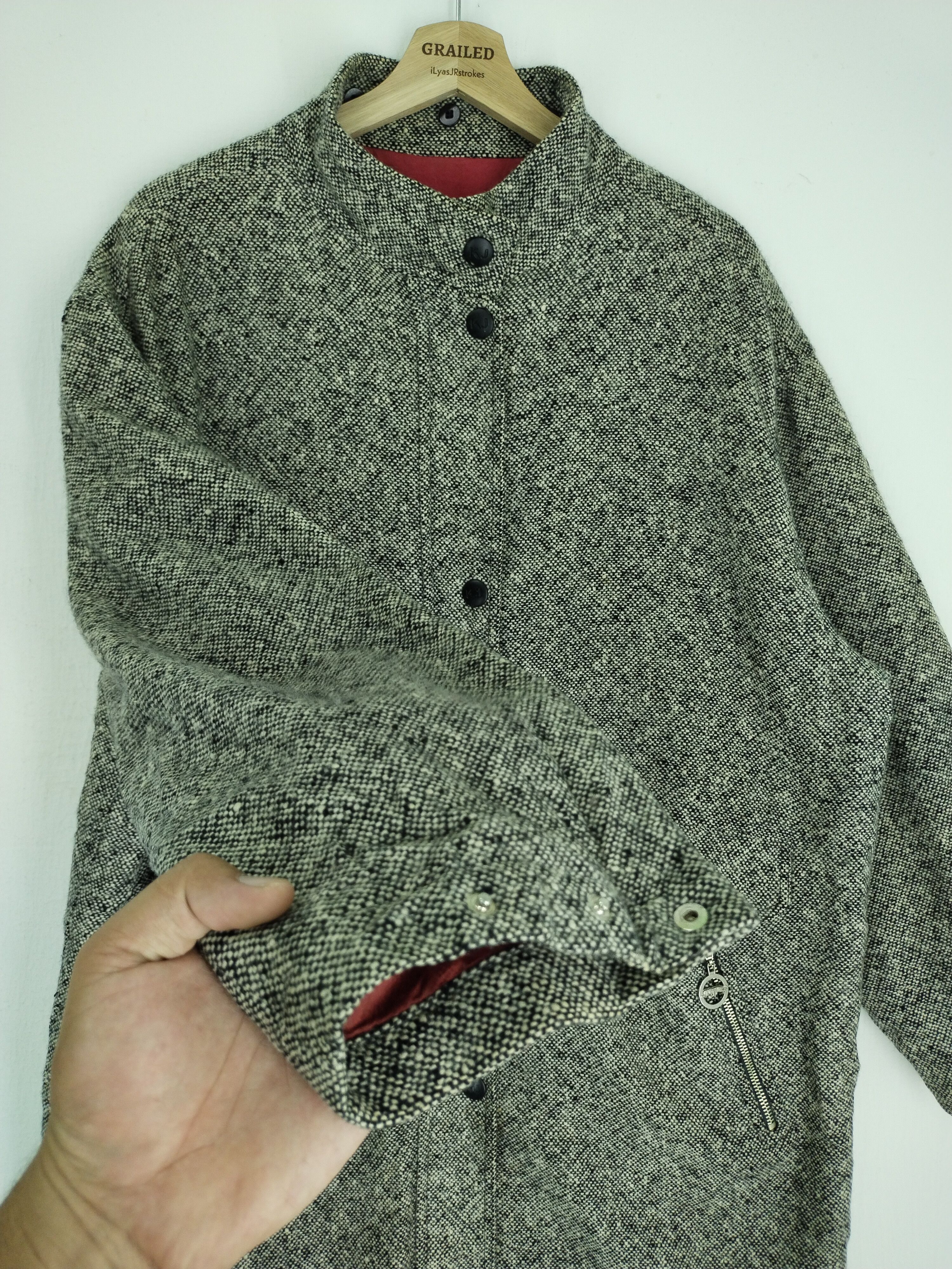 Krizia Uomo VINTAGE KRIZIA JEANS CHEETAH OGLAN WOOL HERRINGBONE COAT Size US L / EU 52-54 / 3 - 5 Thumbnail