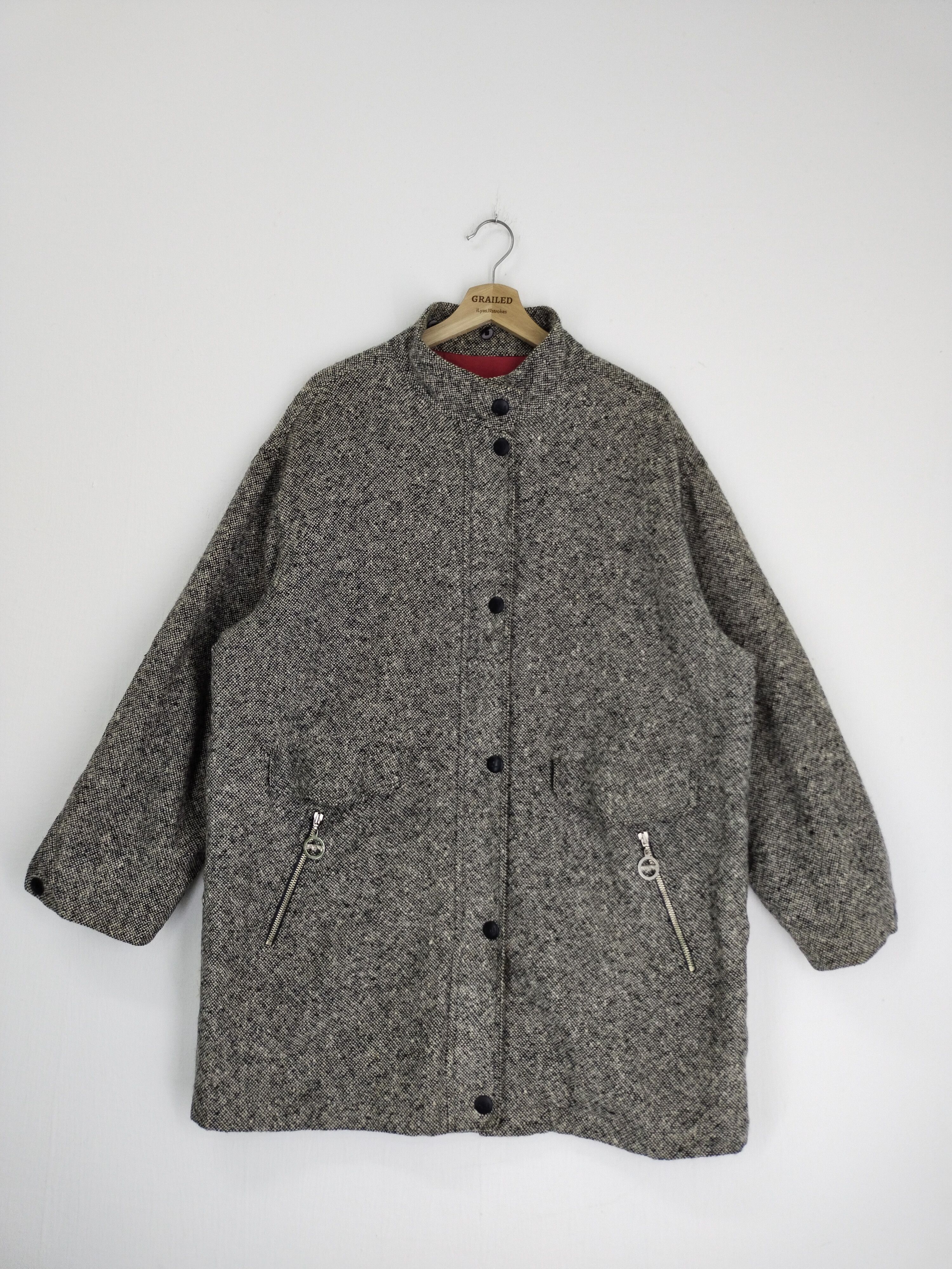 Krizia Uomo VINTAGE KRIZIA JEANS CHEETAH OGLAN WOOL HERRINGBONE COAT Size US L / EU 52-54 / 3 - 1 Thumbnail