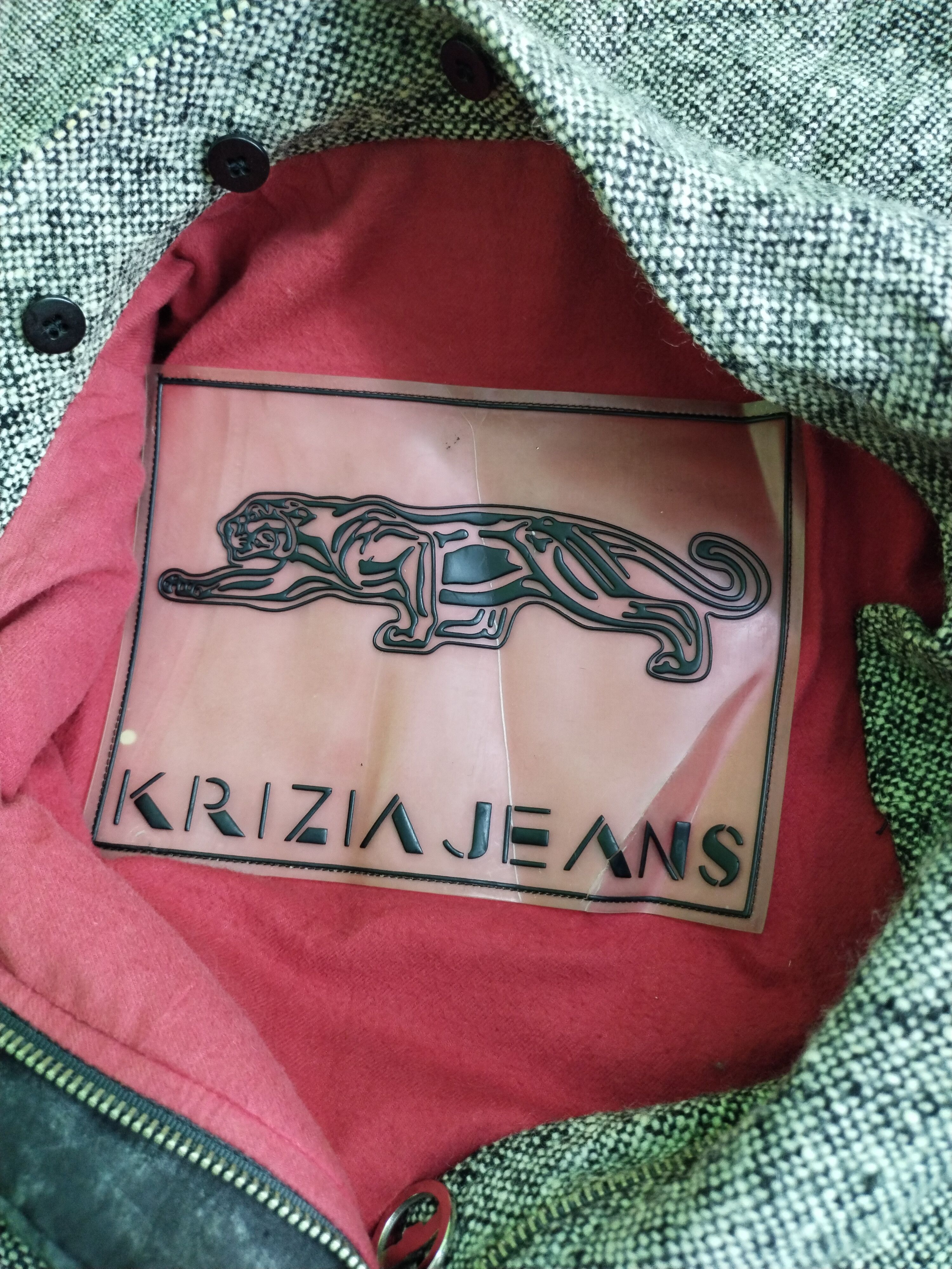 Krizia Uomo VINTAGE KRIZIA JEANS CHEETAH OGLAN WOOL HERRINGBONE COAT Size US L / EU 52-54 / 3 - 11 Thumbnail