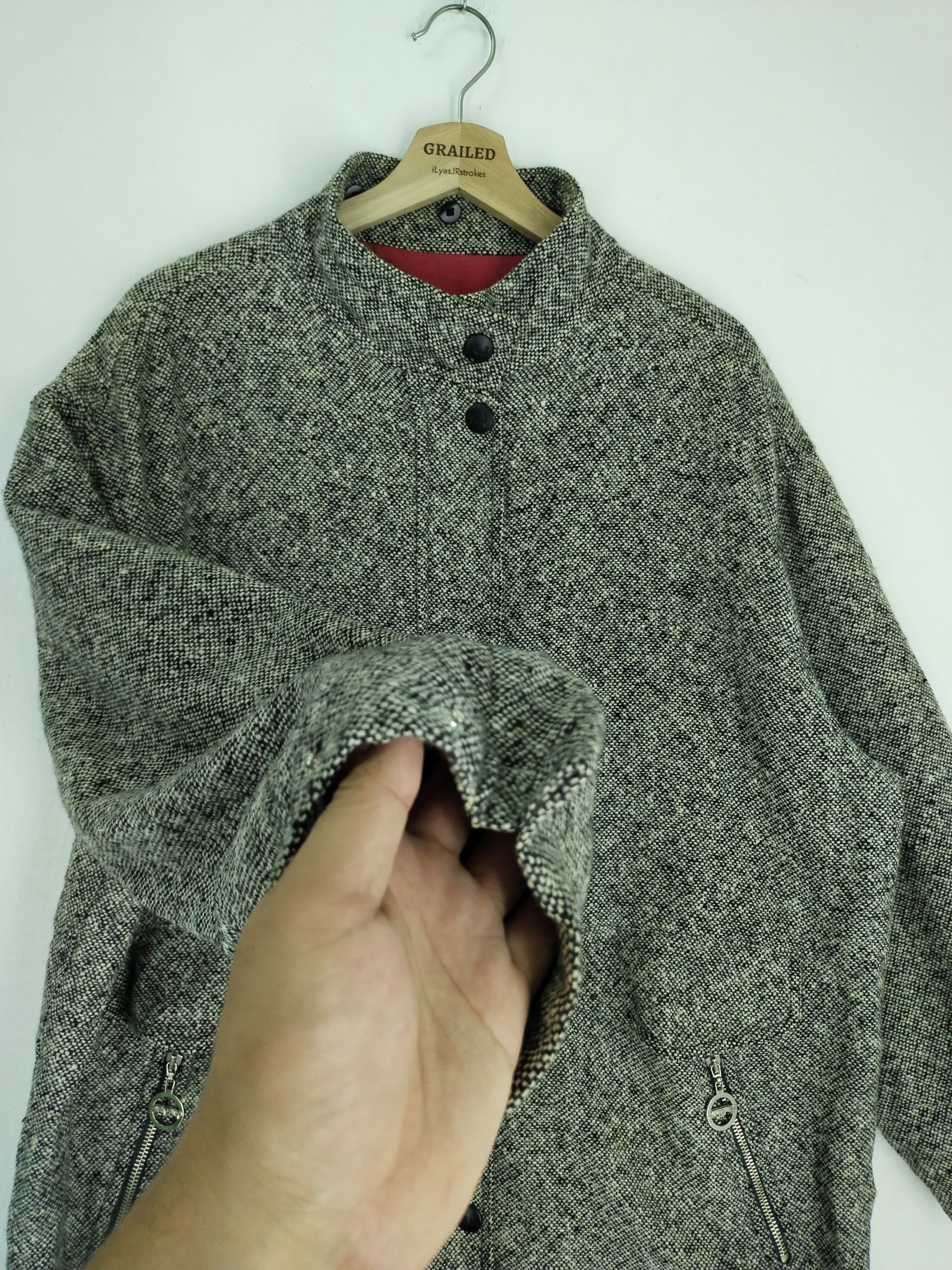 Krizia Uomo VINTAGE KRIZIA JEANS CHEETAH OGLAN WOOL HERRINGBONE COAT Size US L / EU 52-54 / 3 - 6 Thumbnail