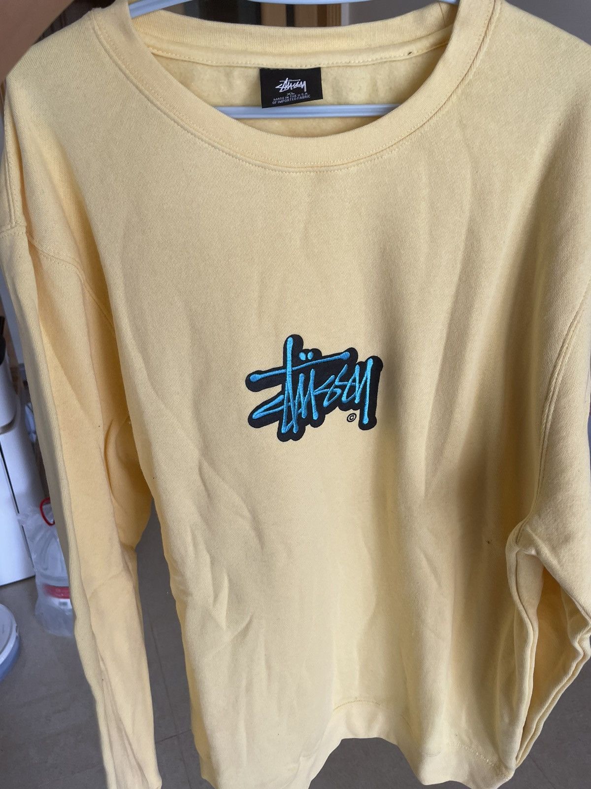 Stussy UNWORN* Embroidered Logo Crewneck LS Size XL Size US XL / EU 56 / 4 - 1 Thumbnail