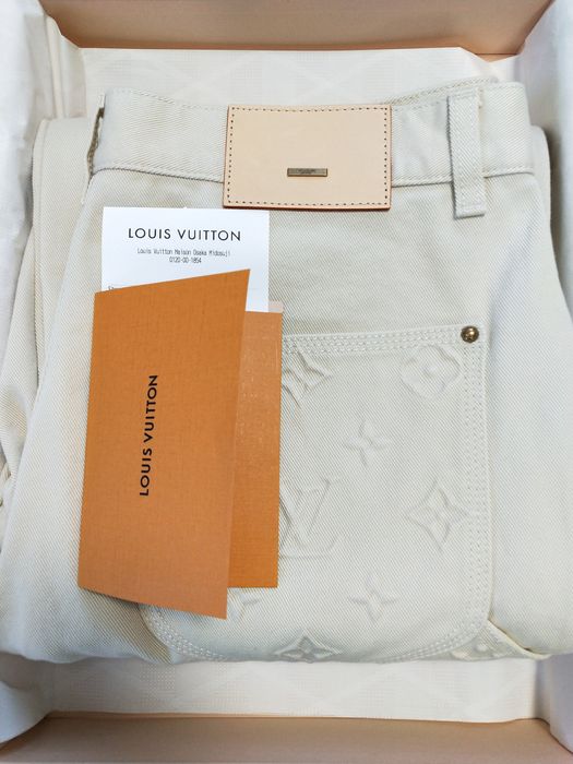8Bil's Louis Vuitton Monogram Carpenter Denim Pants in both