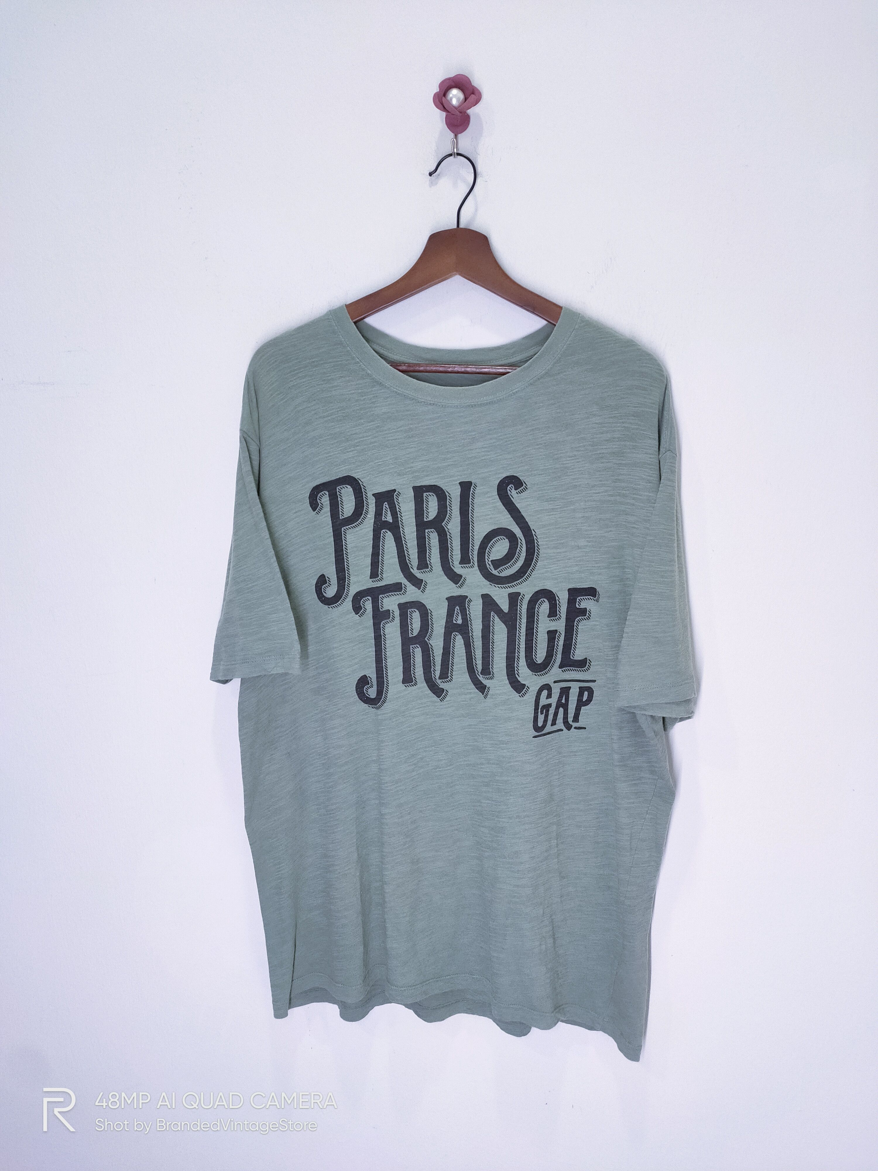 Gap GAP PARIS FRANCE Breathable Big Logo Graphic Streetwear Tee | Grailed