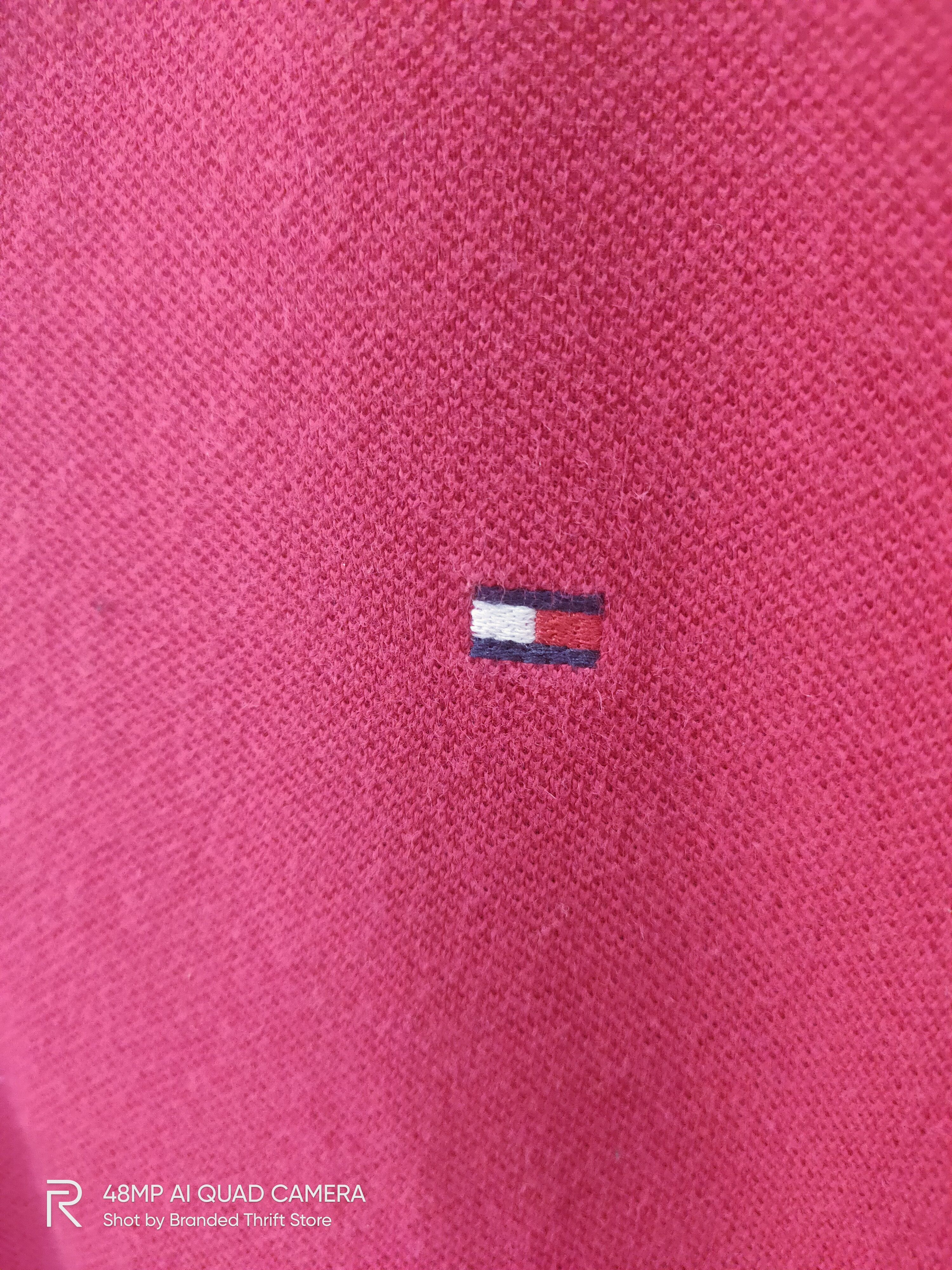 Tommy Hilfiger × Vintage Vintage TOMMY HILFIGER Shoulder Striped ButtonUp Polo Shirt Size US L / EU 52-54 / 3 - 5 Thumbnail
