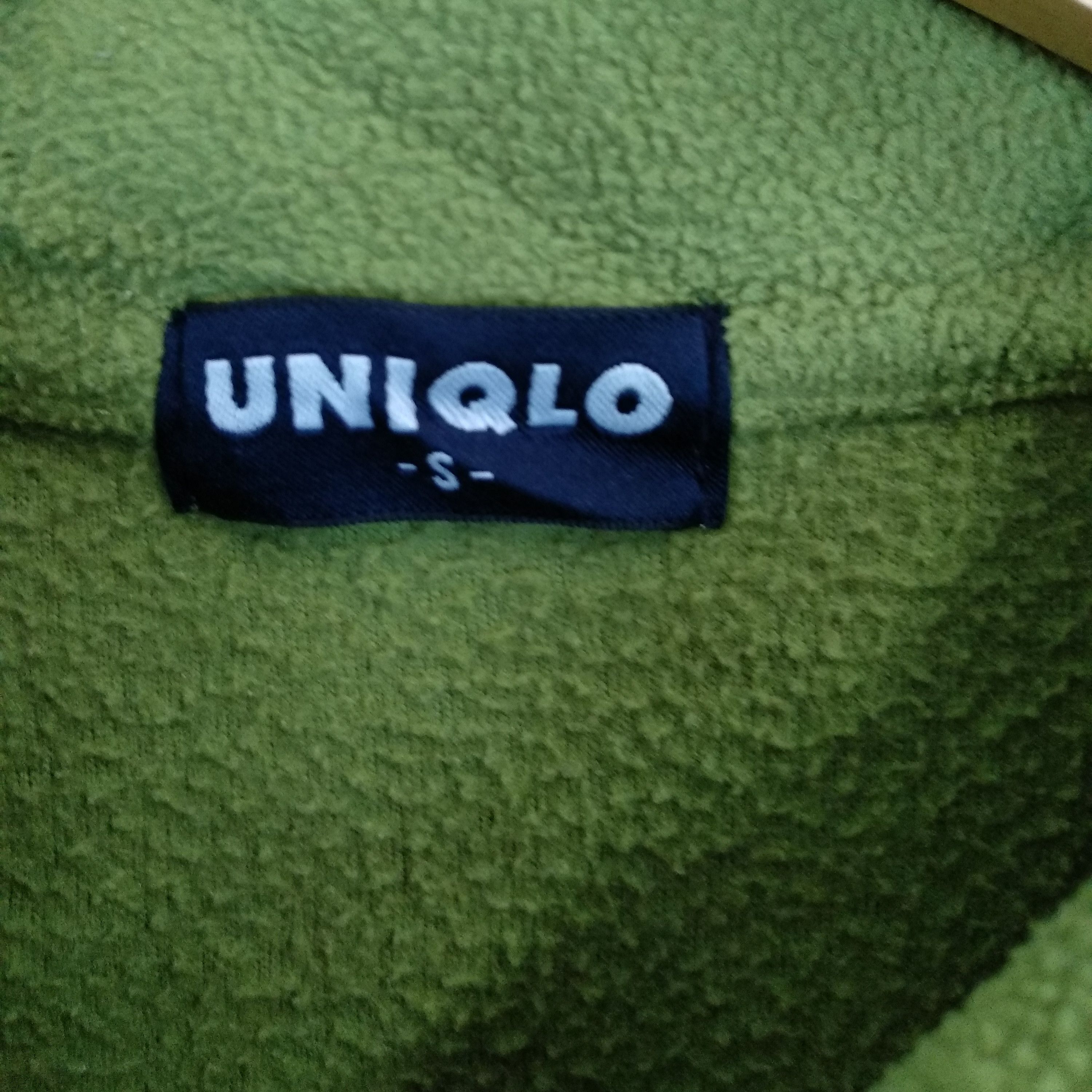 Japanese Brand Vintage 90's UNIQLO Military Green Fleece Jumper Sweatshirt Size US XS / EU 42 / 0 - 7 Thumbnail