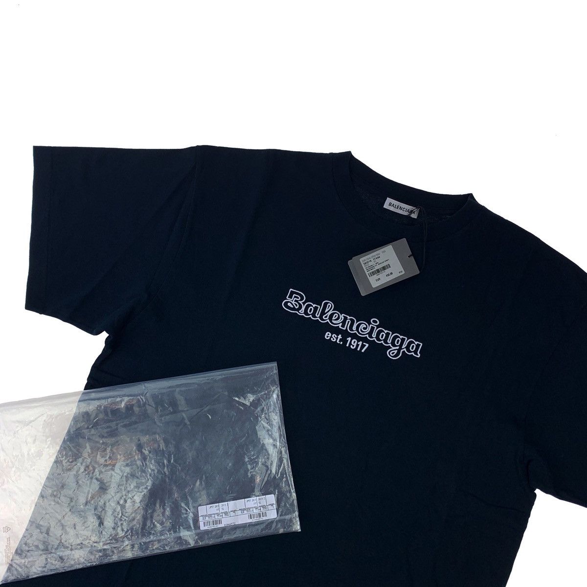 Balenciaga Balenciaga Est. 1917 Navy T Shirt | Grailed 