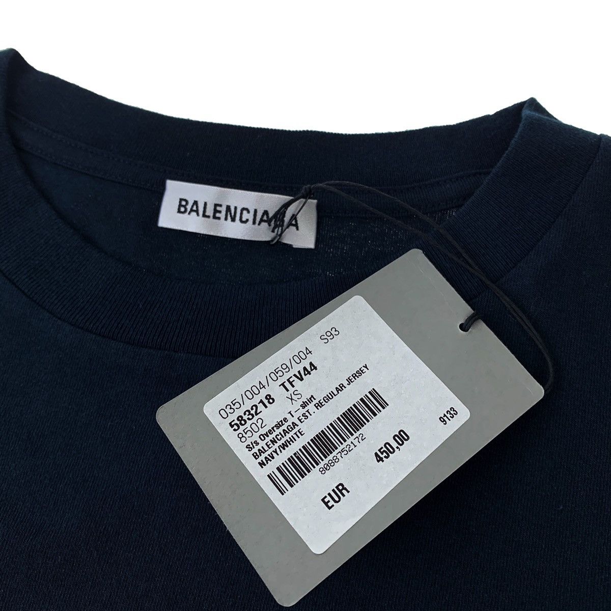 Balenciaga Balenciaga Est. 1917 Navy T Shirt Size US XXL / EU 58 / 5 - 3 Thumbnail
