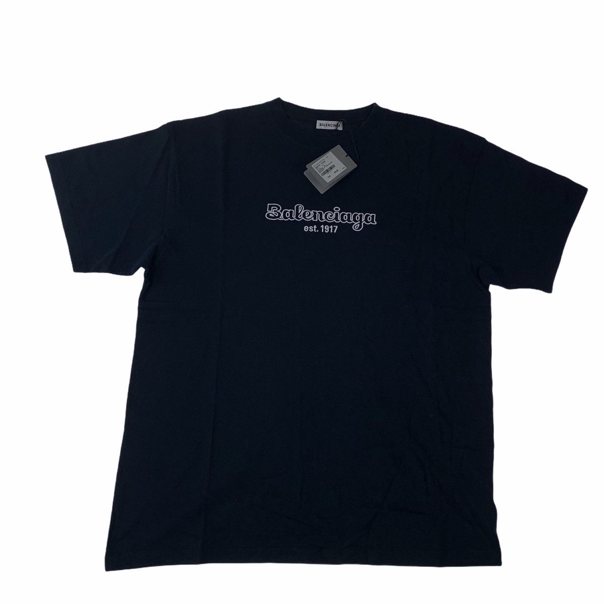 Balenciaga Balenciaga Est. 1917 Navy T Shirt Size US XXL / EU 58 / 5 - 2 Thumbnail