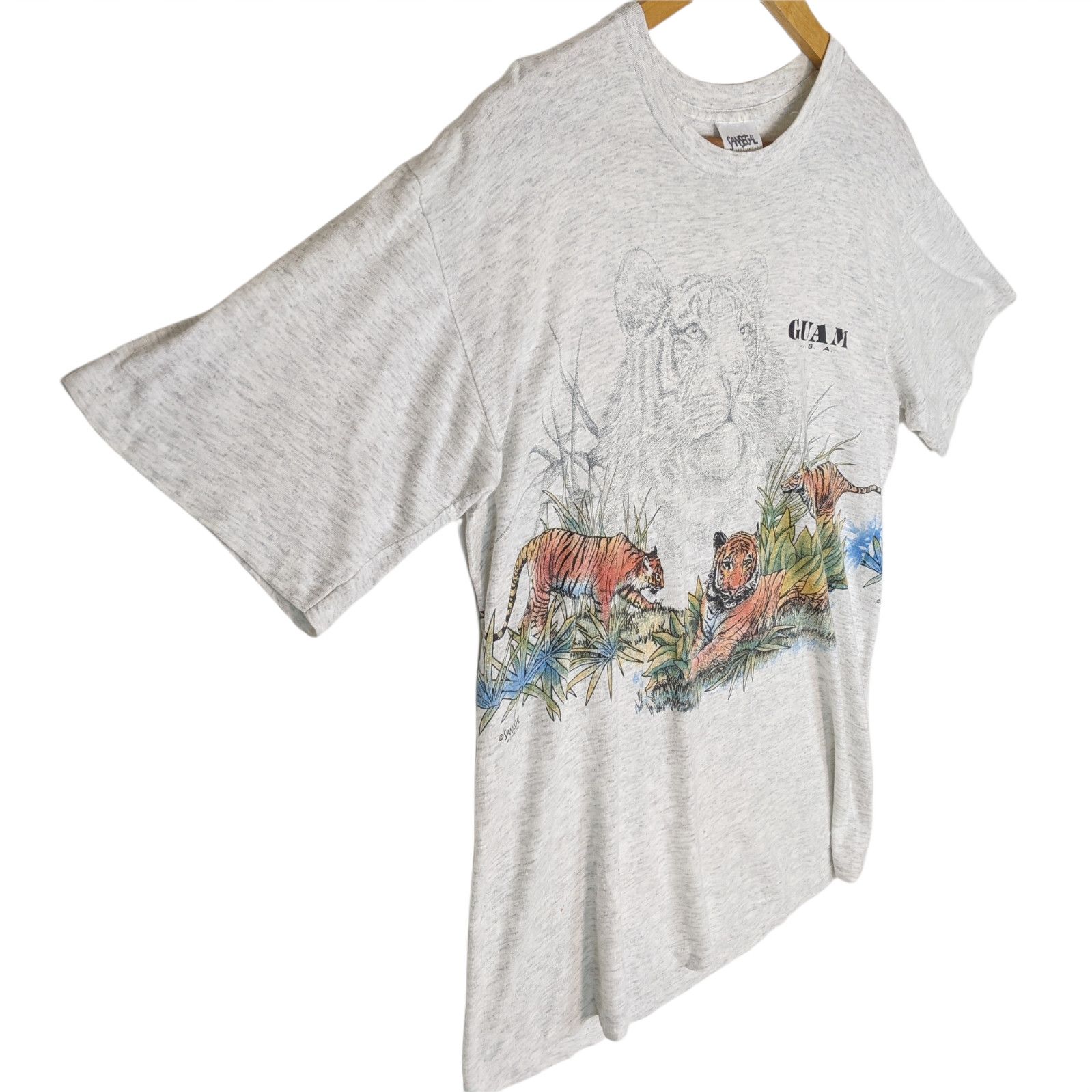 Vintage 80's SANSEGAL Guam Hawaii Tiger Single Stitches T-Shirt Size US M / EU 48-50 / 2 - 3 Thumbnail