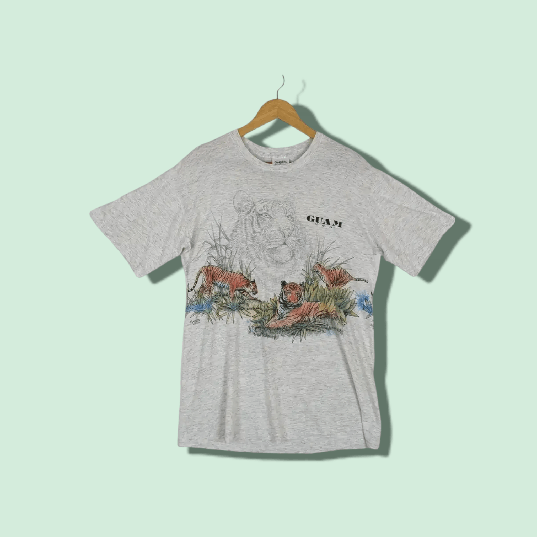 Vintage 80's SANSEGAL Guam Hawaii Tiger Single Stitches T-Shirt Size US M / EU 48-50 / 2 - 1 Thumbnail