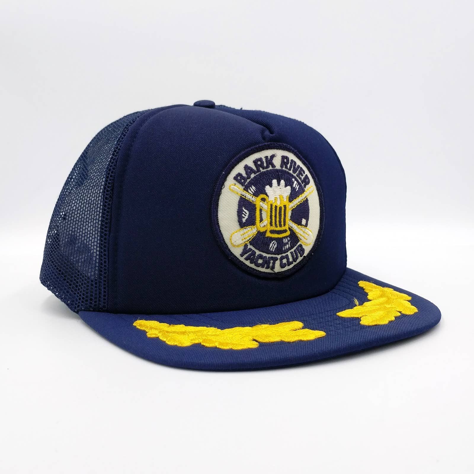 Vintage Vintage Bark River Yacht Club Patch Snapback Trucker Hat Size ONE SIZE - 1 Thumbnail