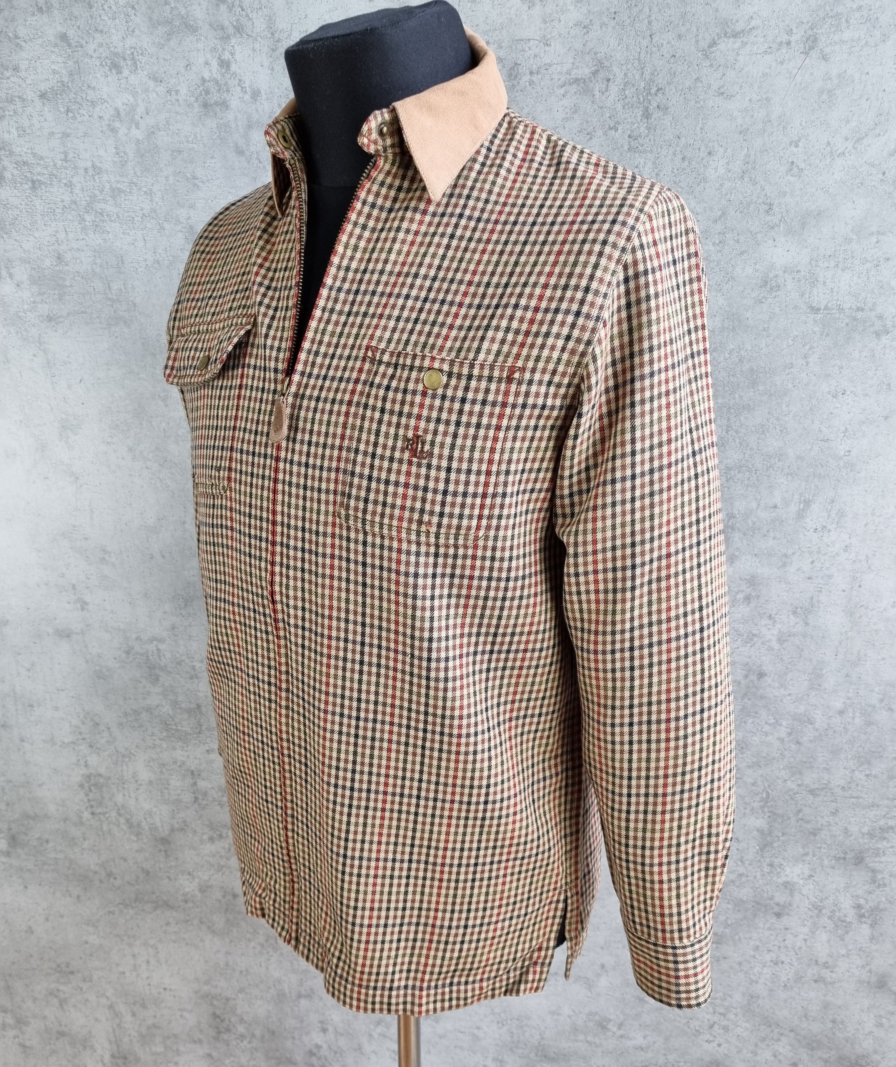 Flannel × Lauren Ralph Lauren × Ralph Lauren RL Ralph Lauren Wool Zip Up Plaid Flannel Worker Shirt Size US S / EU 44-46 / 1 - 2 Thumbnail