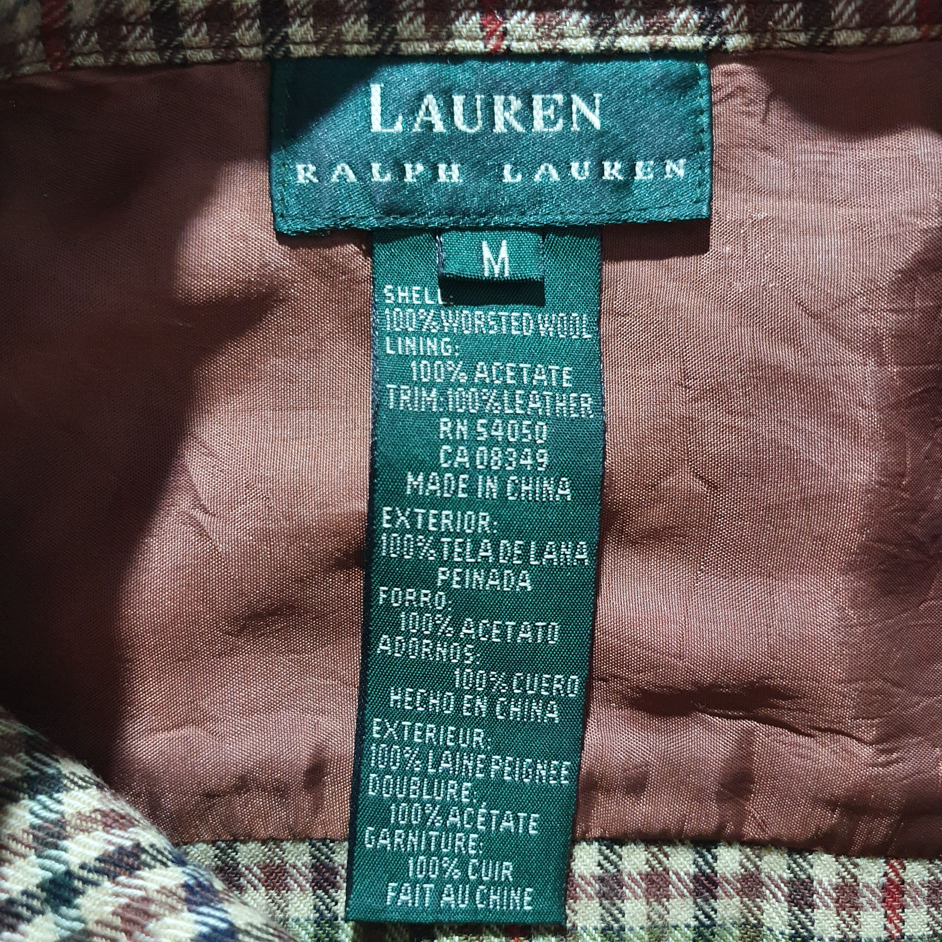 Flannel × Lauren Ralph Lauren × Ralph Lauren RL Ralph Lauren Wool Zip Up Plaid Flannel Worker Shirt Size US S / EU 44-46 / 1 - 10 Thumbnail