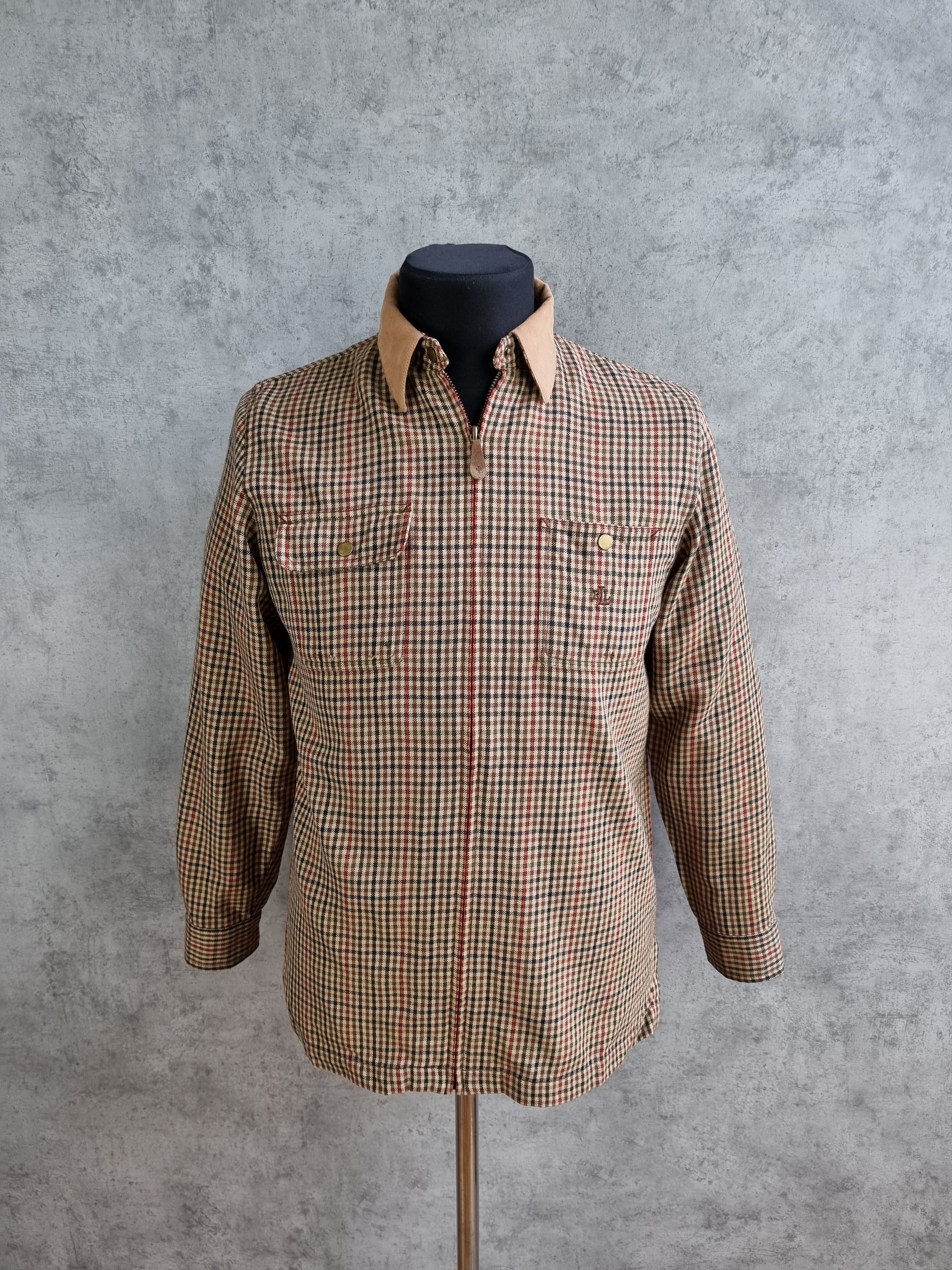 Flannel × Lauren Ralph Lauren × Ralph Lauren RL Ralph Lauren Wool Zip Up Plaid Flannel Worker Shirt Size US S / EU 44-46 / 1 - 19 Thumbnail