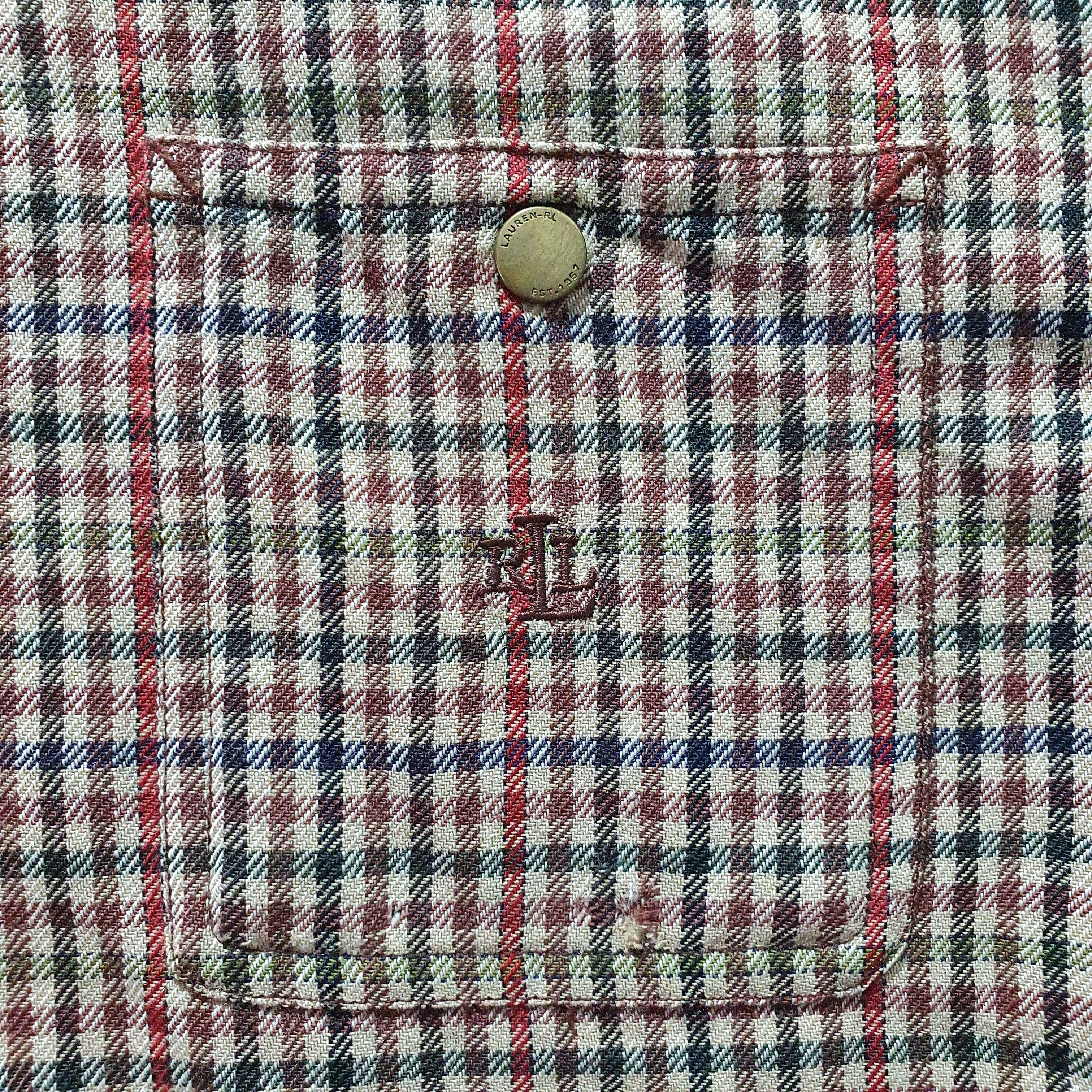Flannel × Lauren Ralph Lauren × Ralph Lauren RL Ralph Lauren Wool Zip Up Plaid Flannel Worker Shirt Size US S / EU 44-46 / 1 - 18 Thumbnail
