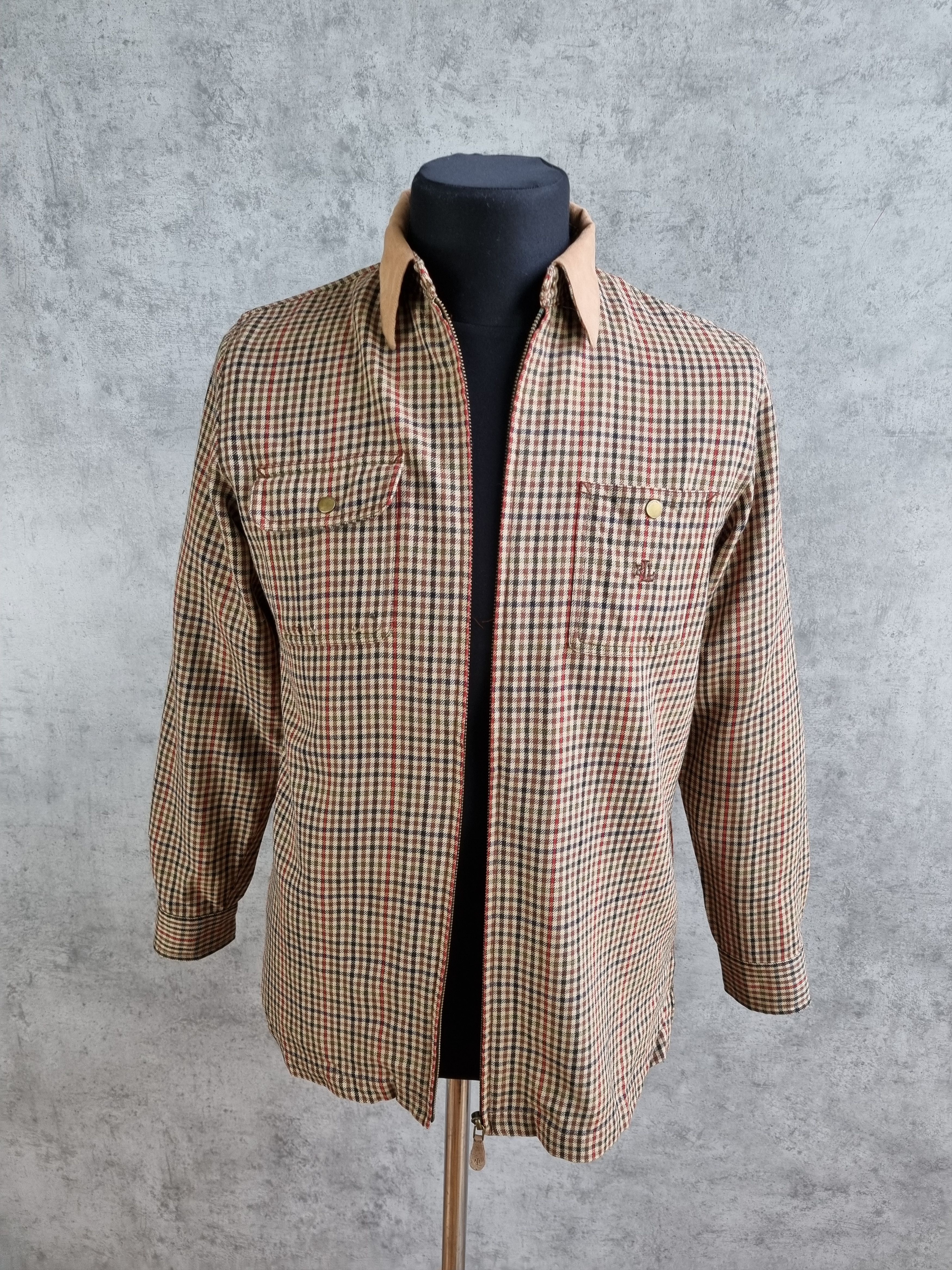 Flannel × Lauren Ralph Lauren × Ralph Lauren RL Ralph Lauren Wool Zip Up Plaid Flannel Worker Shirt Size US S / EU 44-46 / 1 - 1 Thumbnail