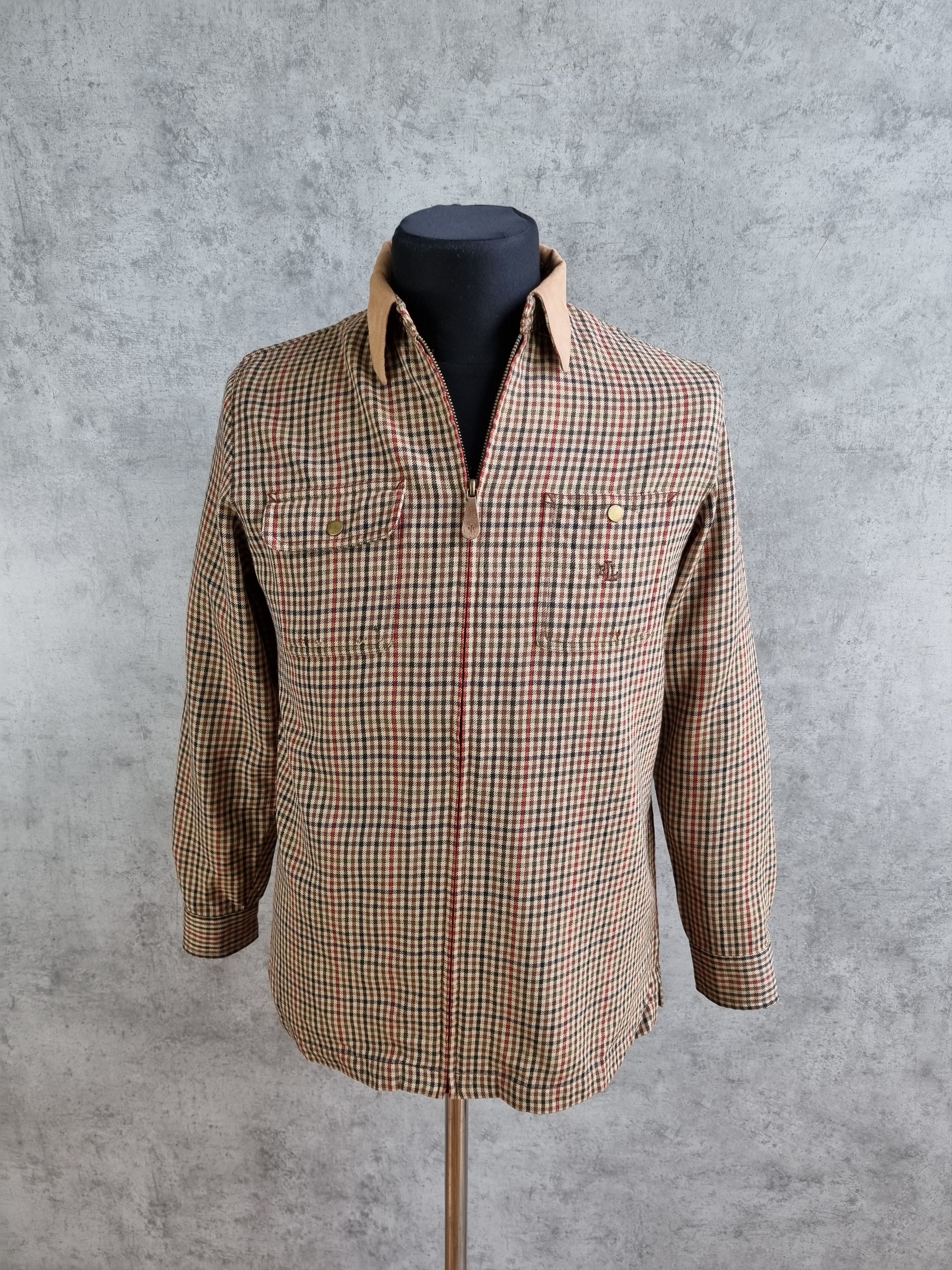 Flannel × Lauren Ralph Lauren × Ralph Lauren RL Ralph Lauren Wool Zip Up Plaid Flannel Worker Shirt Size US S / EU 44-46 / 1 - 4 Thumbnail