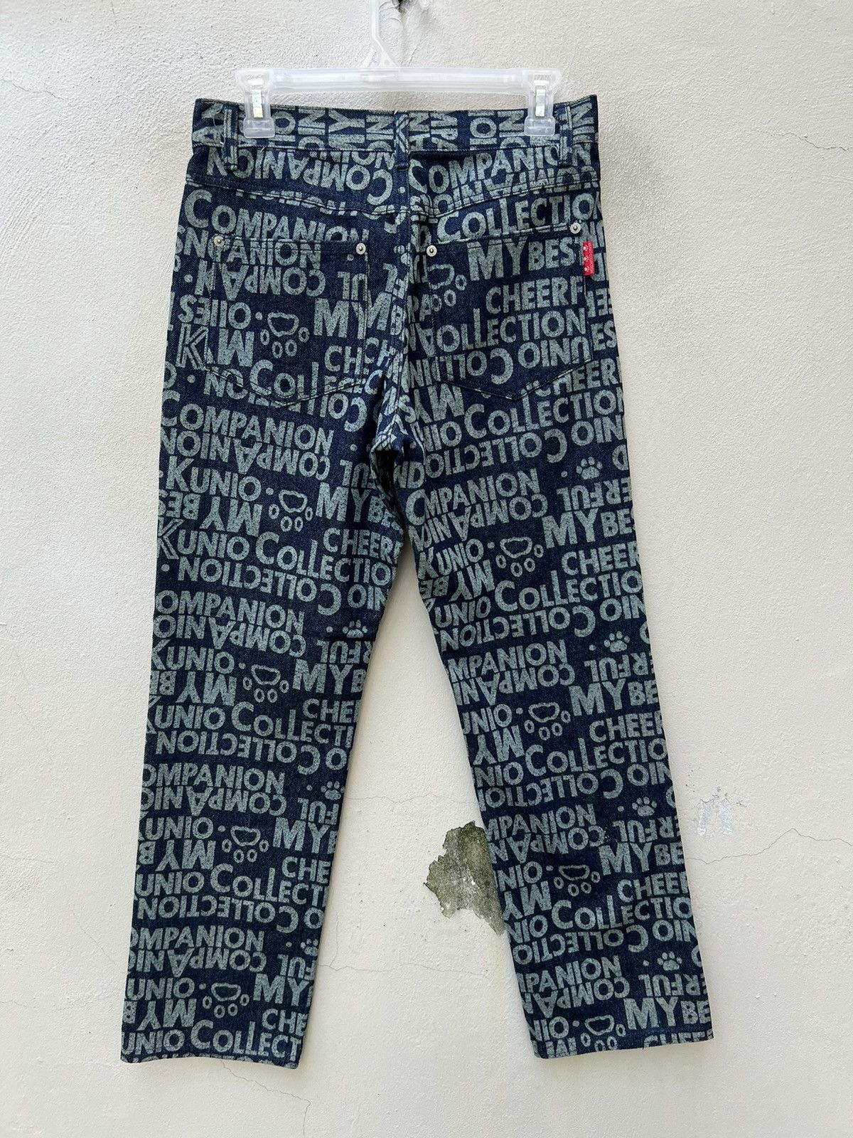 Vintage Vintage KUNIO COLLECTION Japan Dog Pow All Print Jeans Size US 29 - 13 Thumbnail