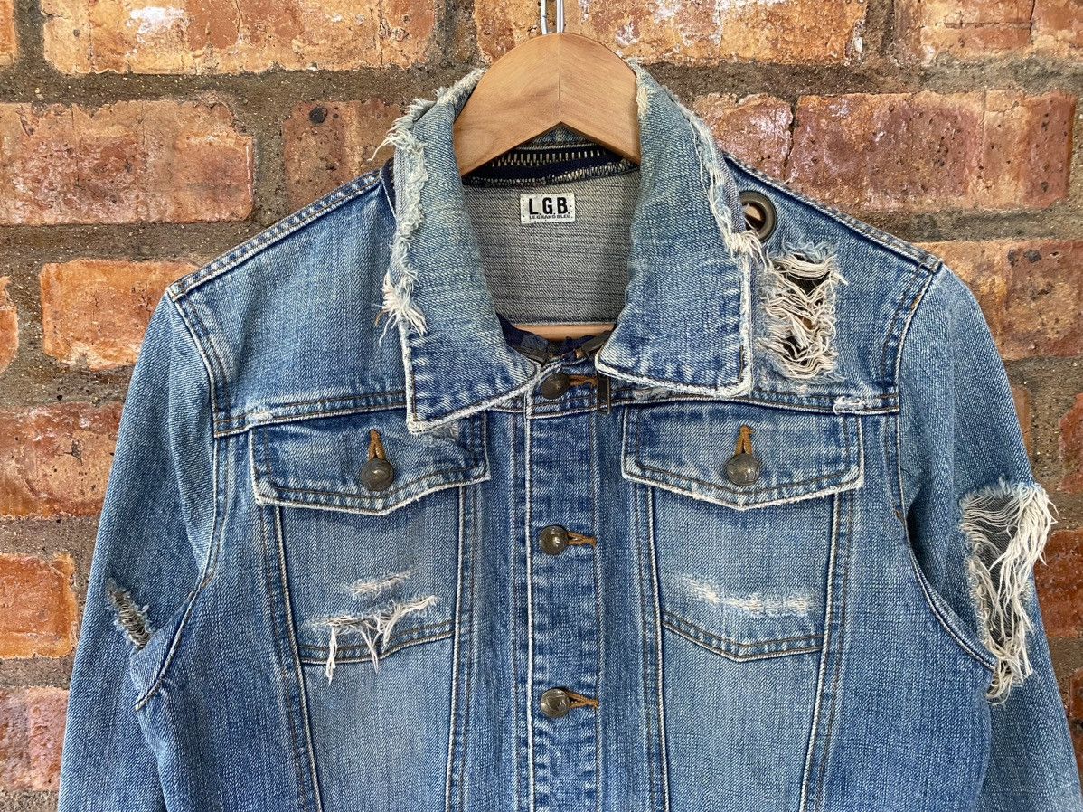 Le Grande Bleu (L.G.B.) VTG L.G.B Destroy denim Jacket Size US M / EU 48-50 / 2 - 3 Thumbnail