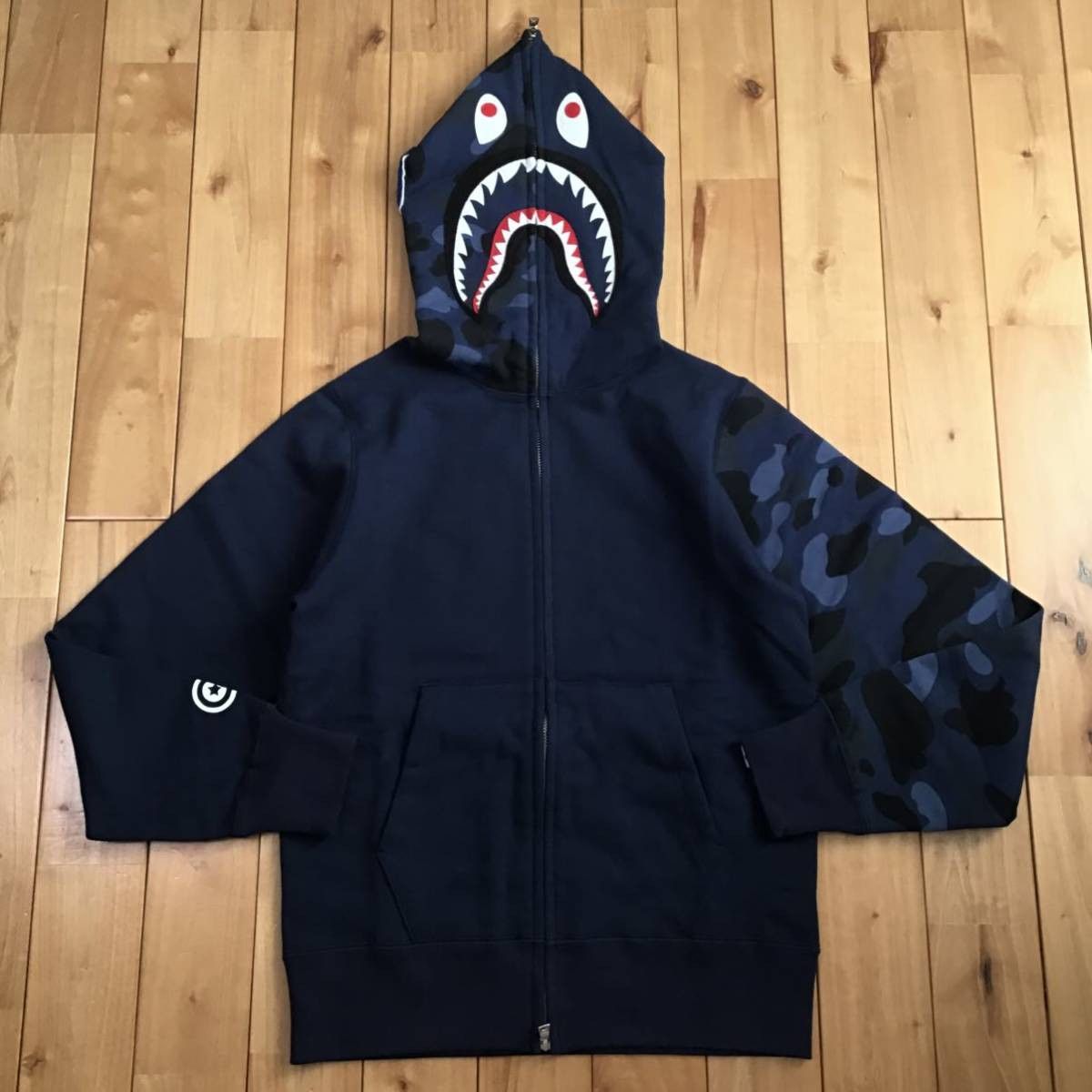 BAPE Color Camo Shark popular Full Zip Hoodie 'Navy'Size medium rare