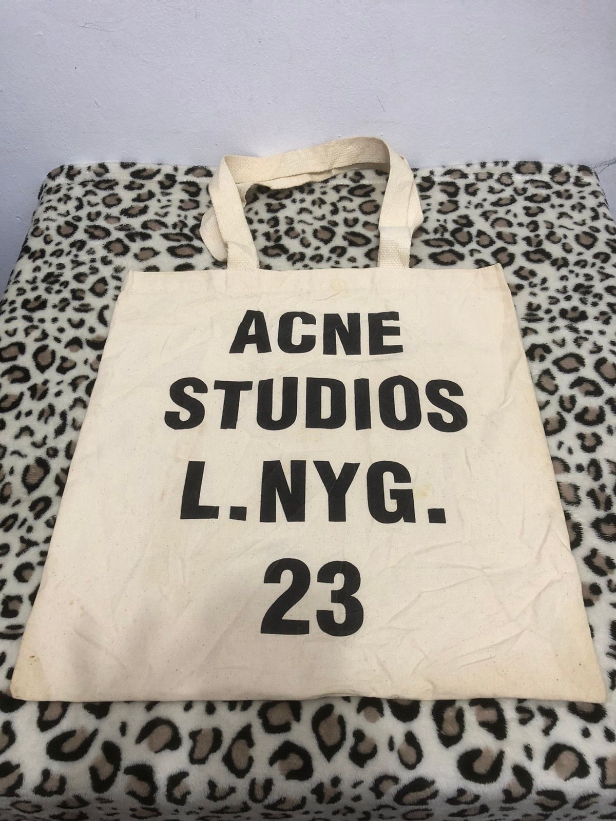 Pre-owned Acne Studios Tote Bag/shopper Bag In White