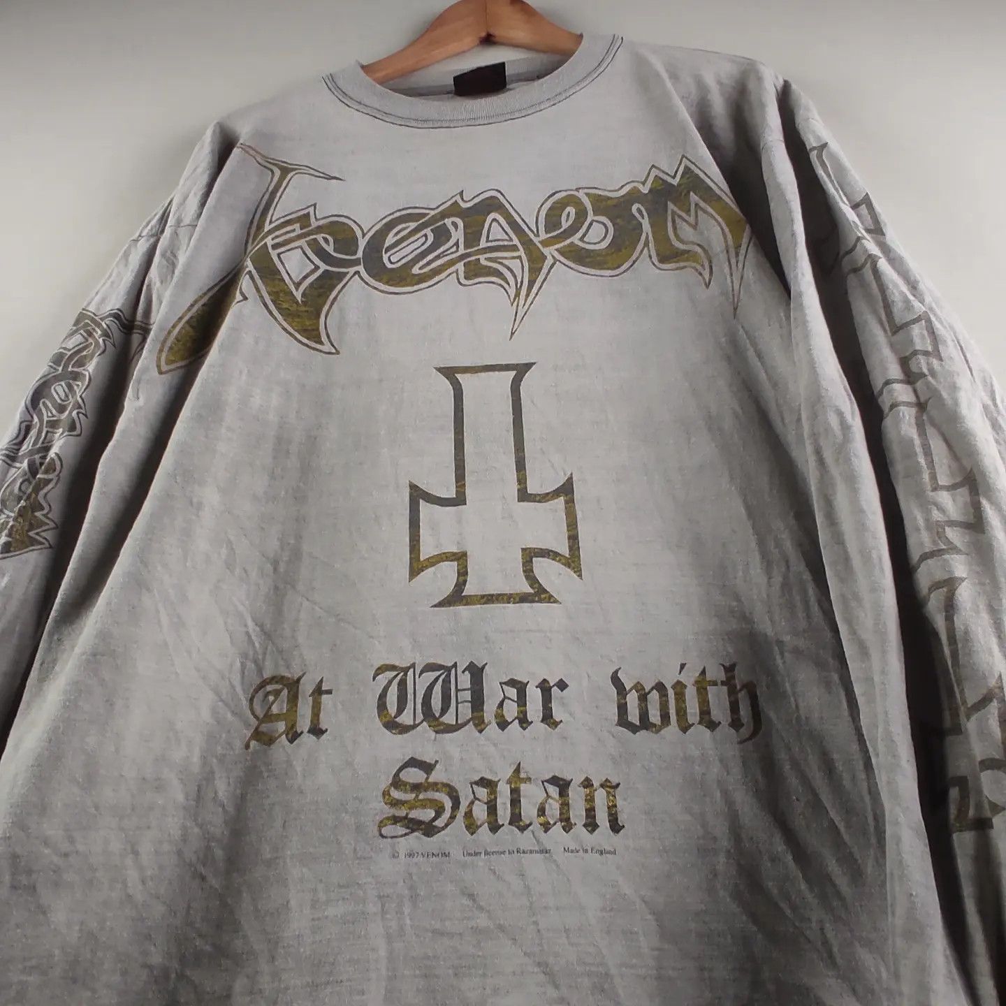 Band Tees × Vintage 1997 Venom At War with Satan Size US XL / EU 56 / 4 - 2 Thumbnail