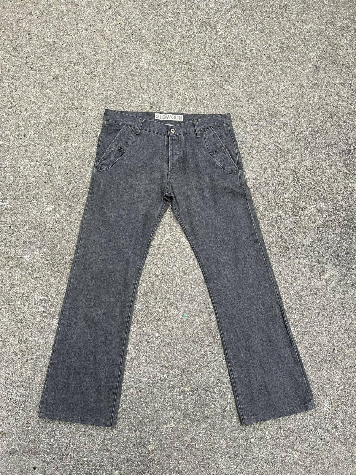image of Vintage Slow Gun Japan Thick Denim Flare Trouser Pant, Men's (Size 32)