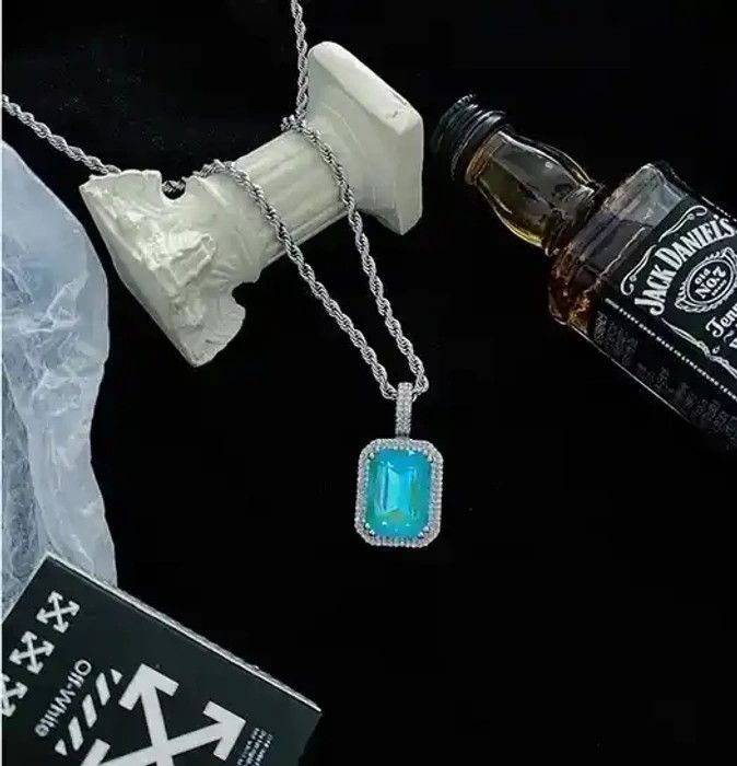Jewelry × Vintage Vintage square frame pendant necklace Size ONE SIZE - 3 Thumbnail