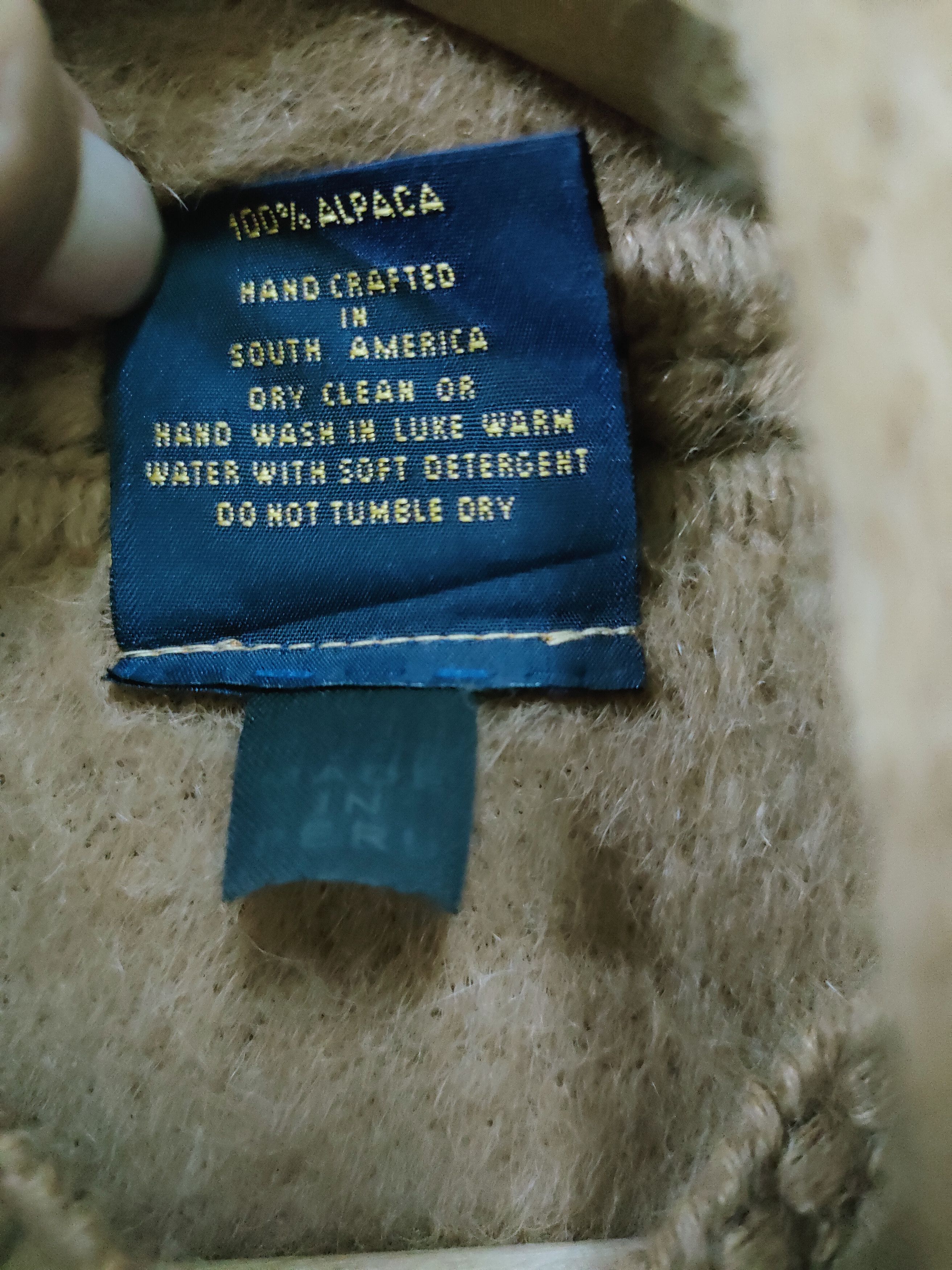 Handmade Antara Handcrafted By South Africa 100% Alpaca Size US L / EU 52-54 / 3 - 6 Thumbnail