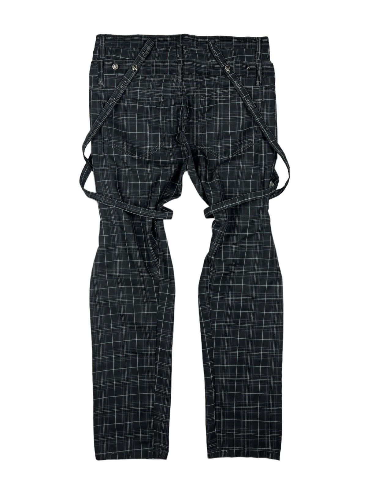 Japanese Brand Jungle Storm 🇯🇵 Double Waist Tartan Bondage Pants Size US 34 / EU 50 - 2 Thumbnail