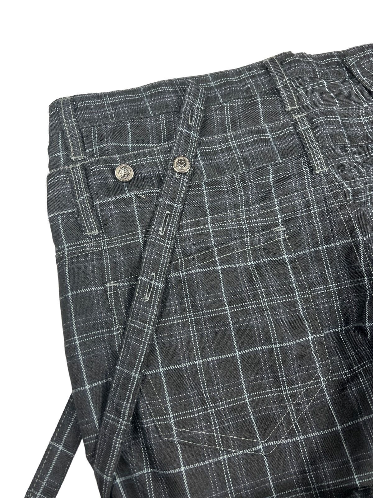Japanese Brand Jungle Storm 🇯🇵 Double Waist Tartan Bondage Pants Size US 34 / EU 50 - 9 Thumbnail