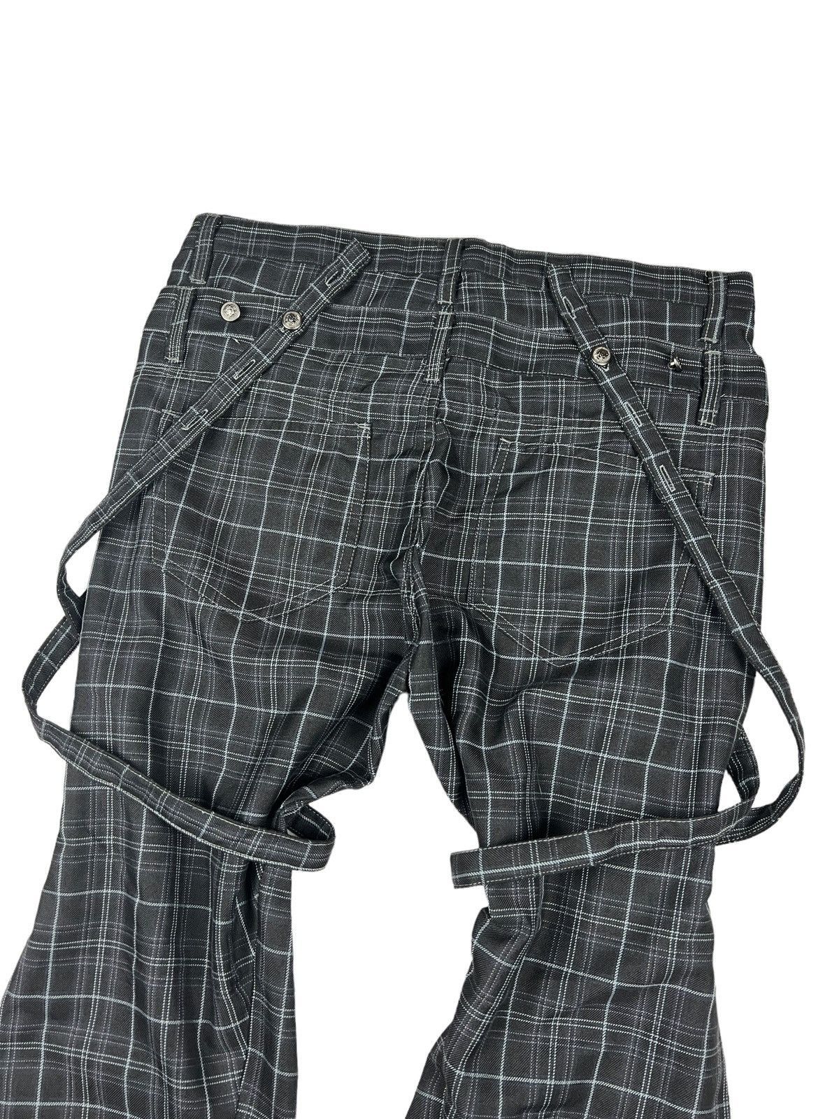 Japanese Brand Jungle Storm 🇯🇵 Double Waist Tartan Bondage Pants Size US 34 / EU 50 - 7 Thumbnail