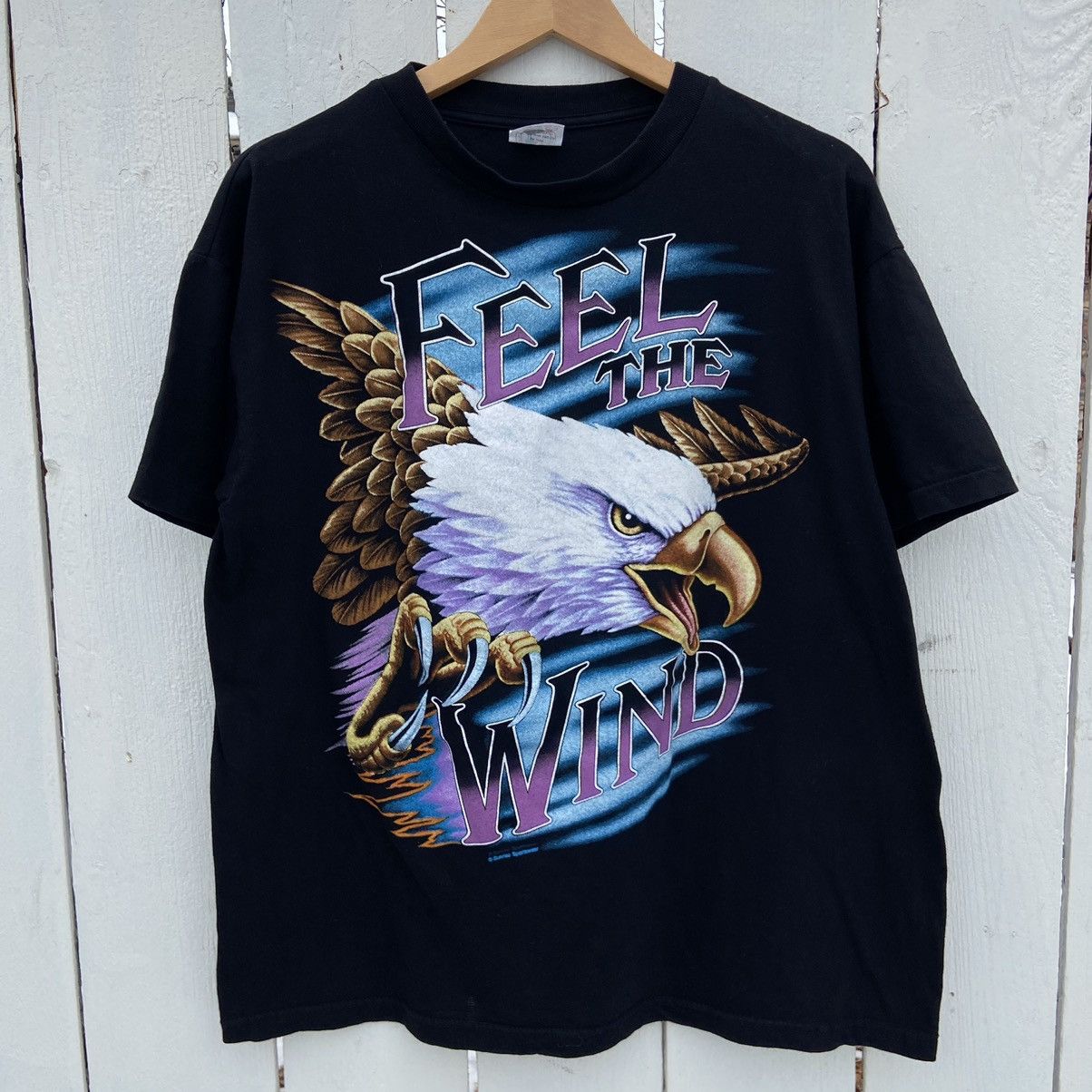 Band Tees Vintage 90’s Feel The Wind Eagle Tee Sz L Size US L / EU 52-54 / 3 - 3 Thumbnail