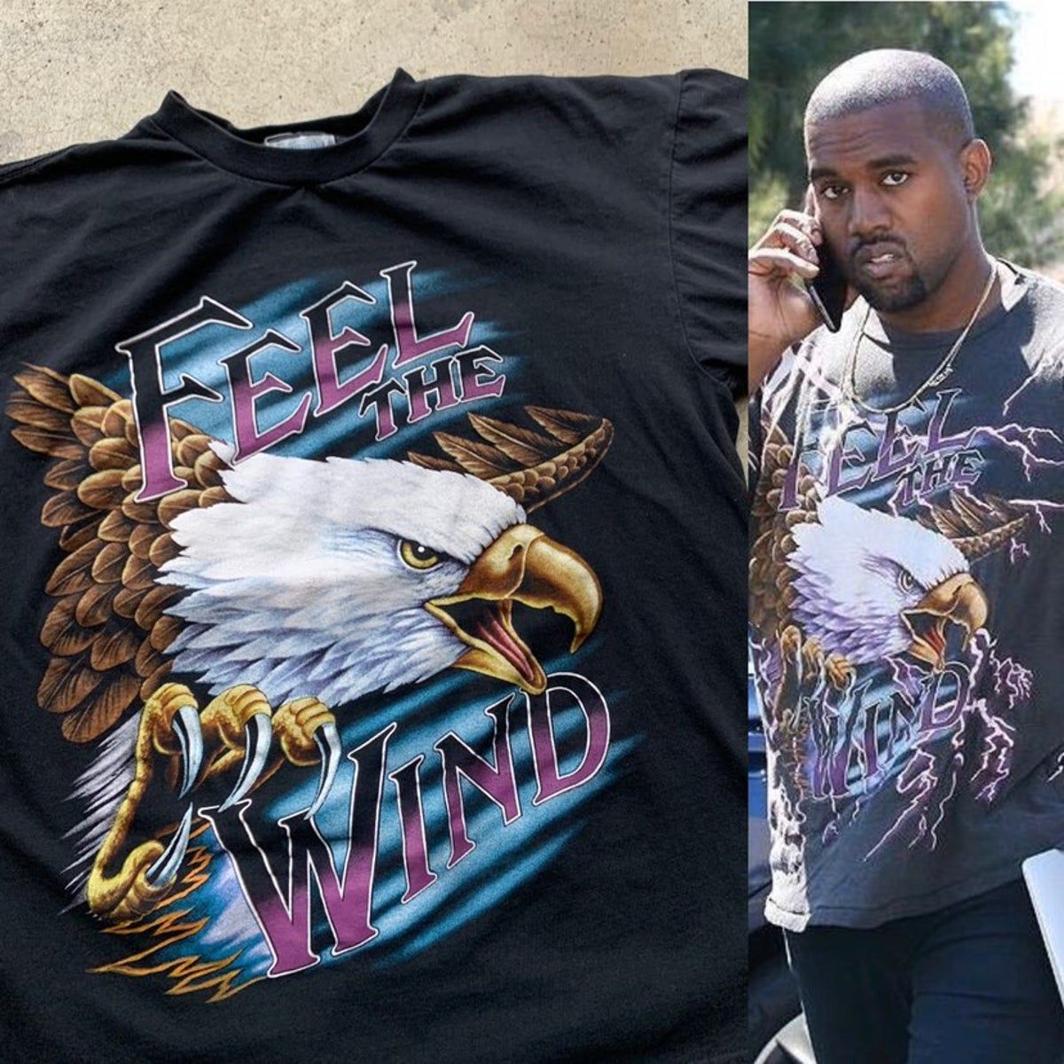 Band Tees Vintage 90’s Feel The Wind Eagle Tee Sz L Size US L / EU 52-54 / 3 - 1 Thumbnail