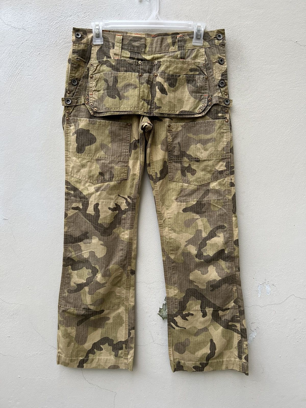 Designer Brand MEDICAL BRANCH Ripstop Camo Flare Trouser Pant Size US 28 / EU 44 - 6 Thumbnail
