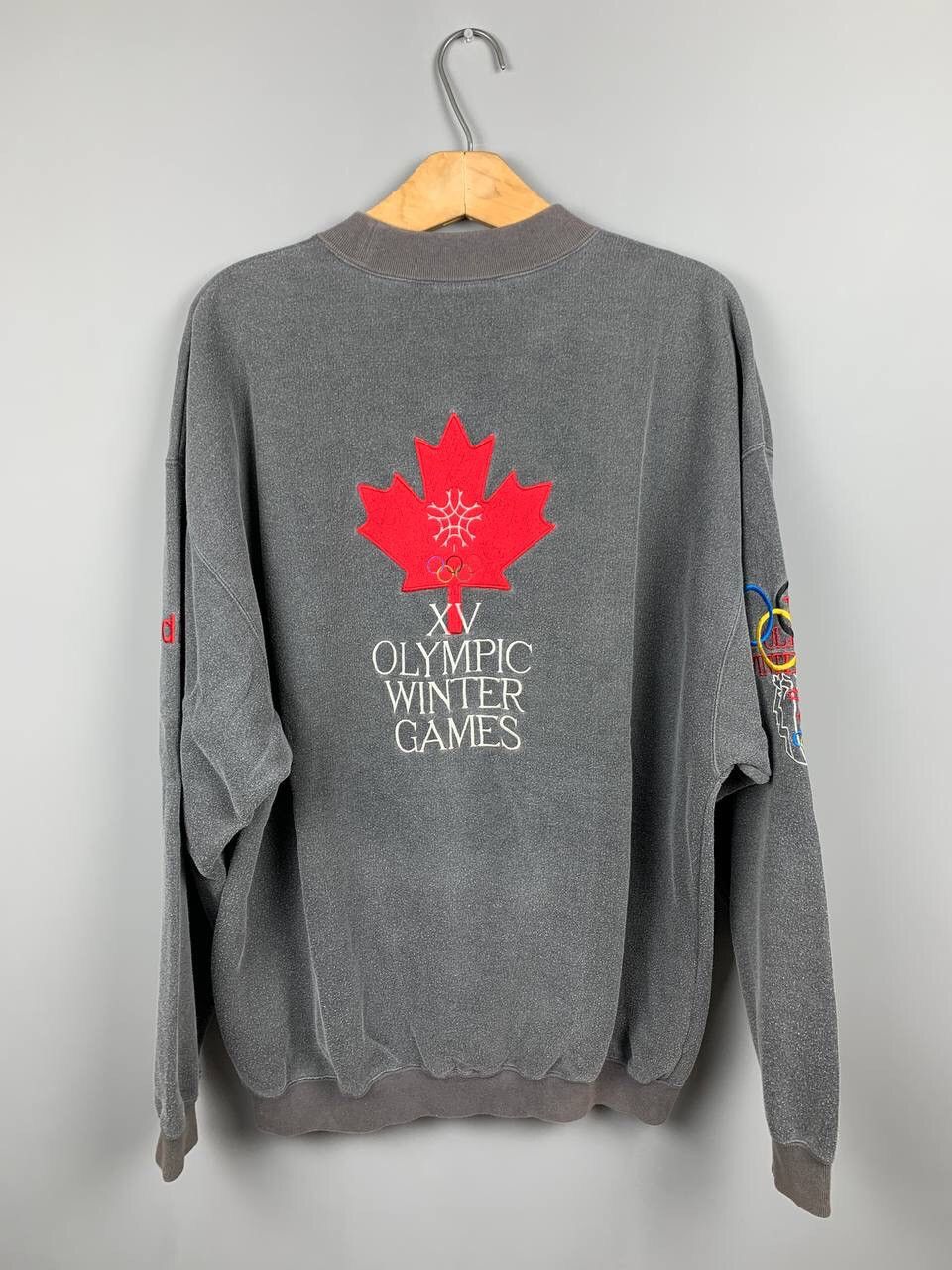 Adidas × USA Olympics × Vintage Adidas vintage rare sweatshirt Olympic Winter Games 1988 Size US XL / EU 56 / 4 - 4 Thumbnail