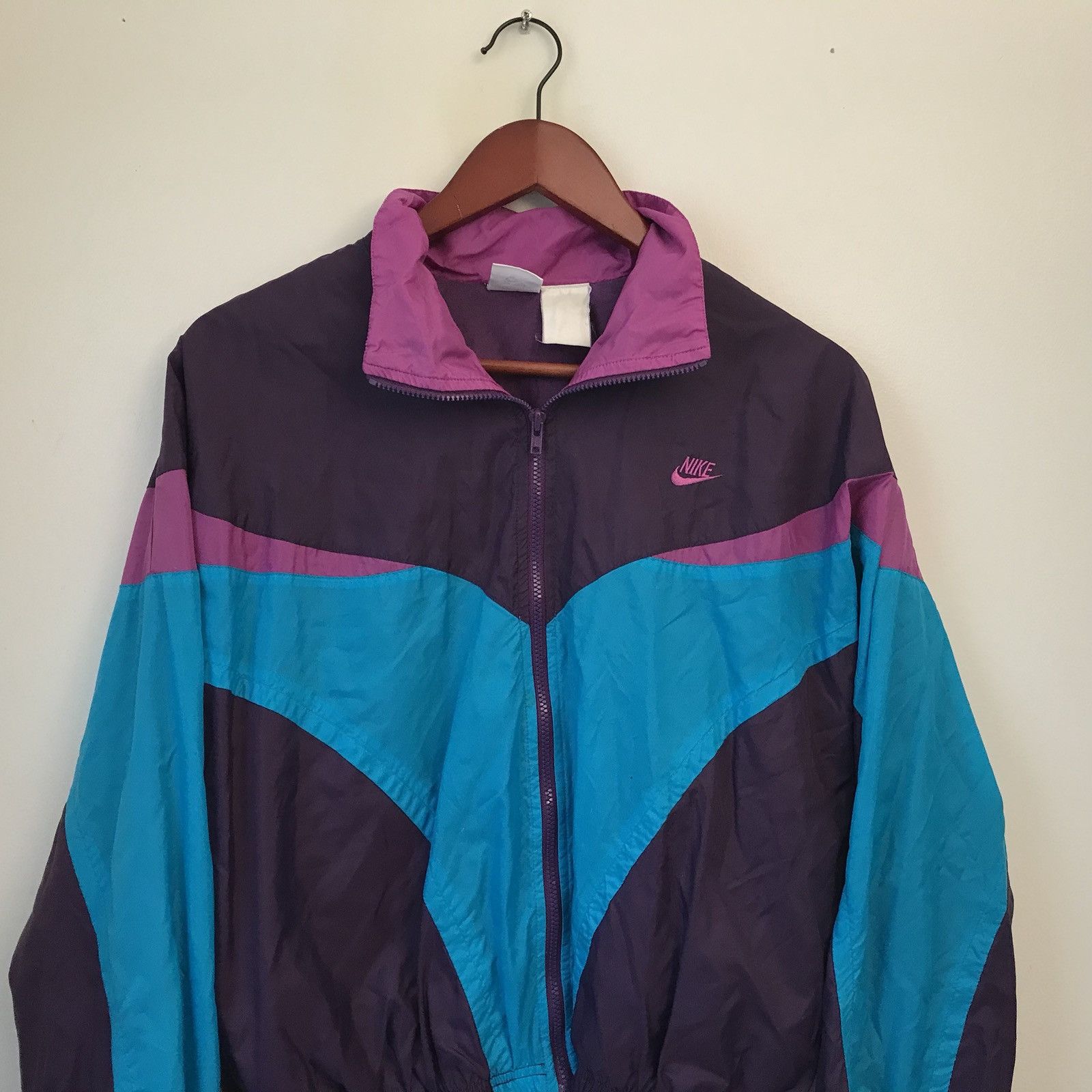 Nike Vintage Nike Grey Tag Windbreaker Zip Up Grailed