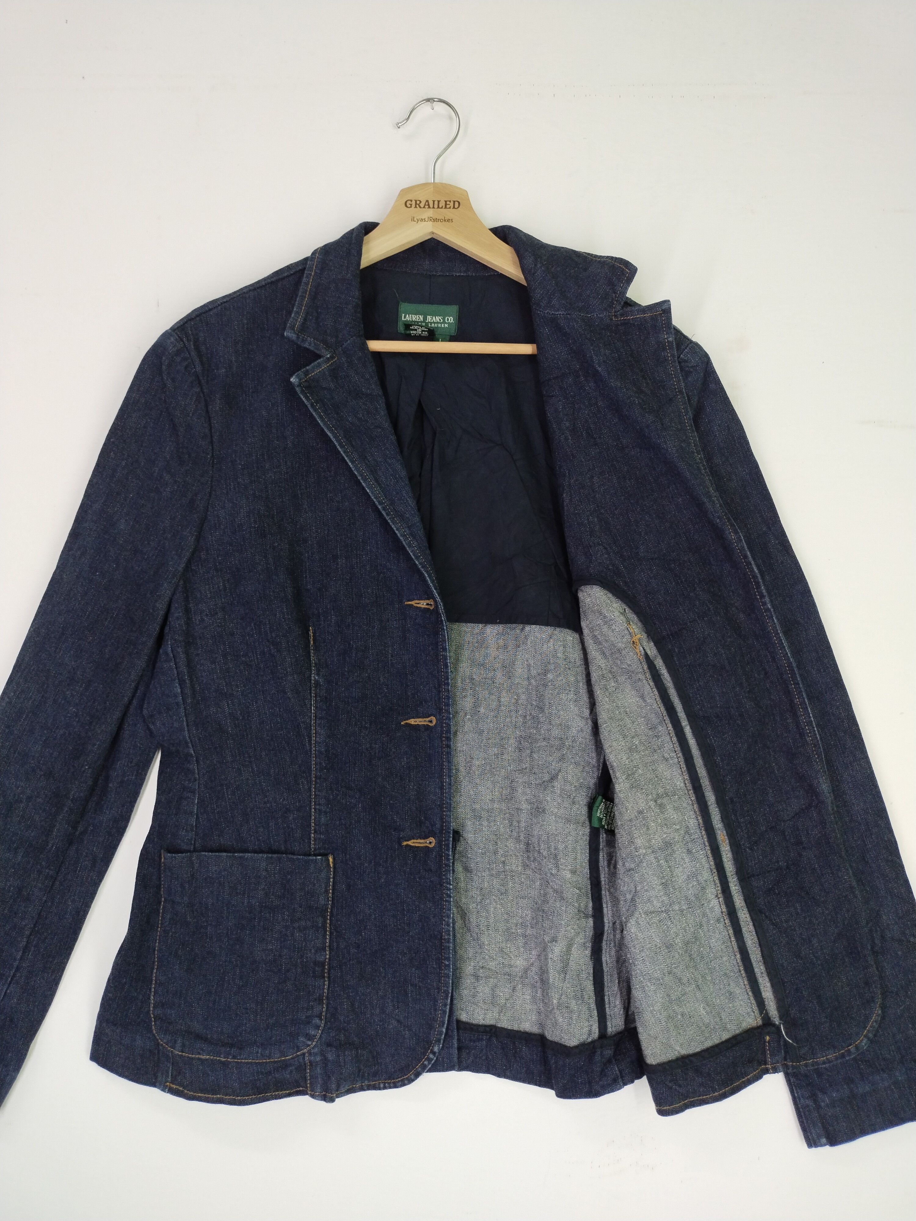 Ralph Lauren × Vintage VTG Ralph Lauren Denim Jacket Size L / US 10 / IT 46 - 10 Thumbnail