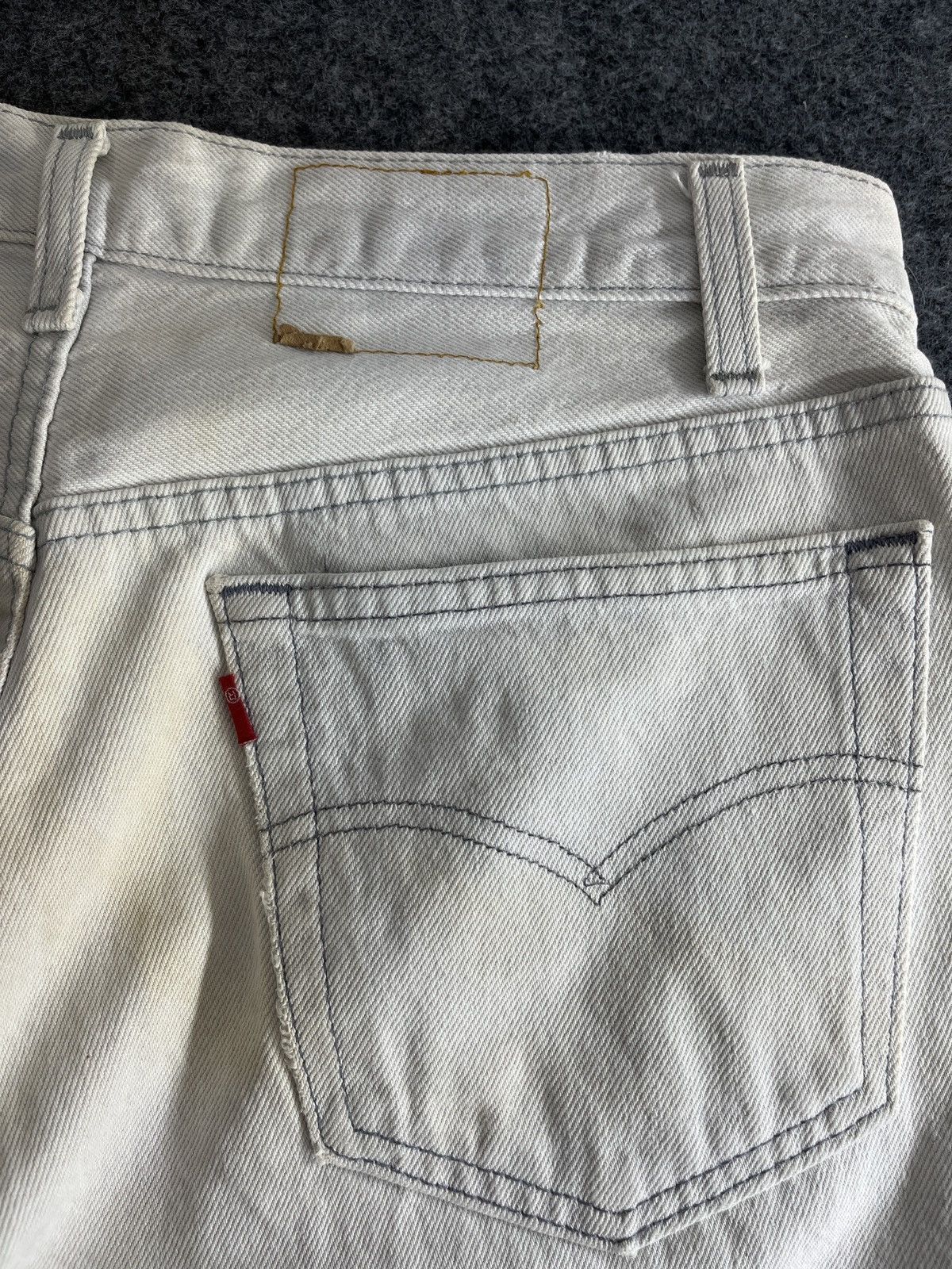 Levi's 80’s Vintage Levis 501 Cream Jeans - J891 Size US 34 / EU 50 - 10 Thumbnail