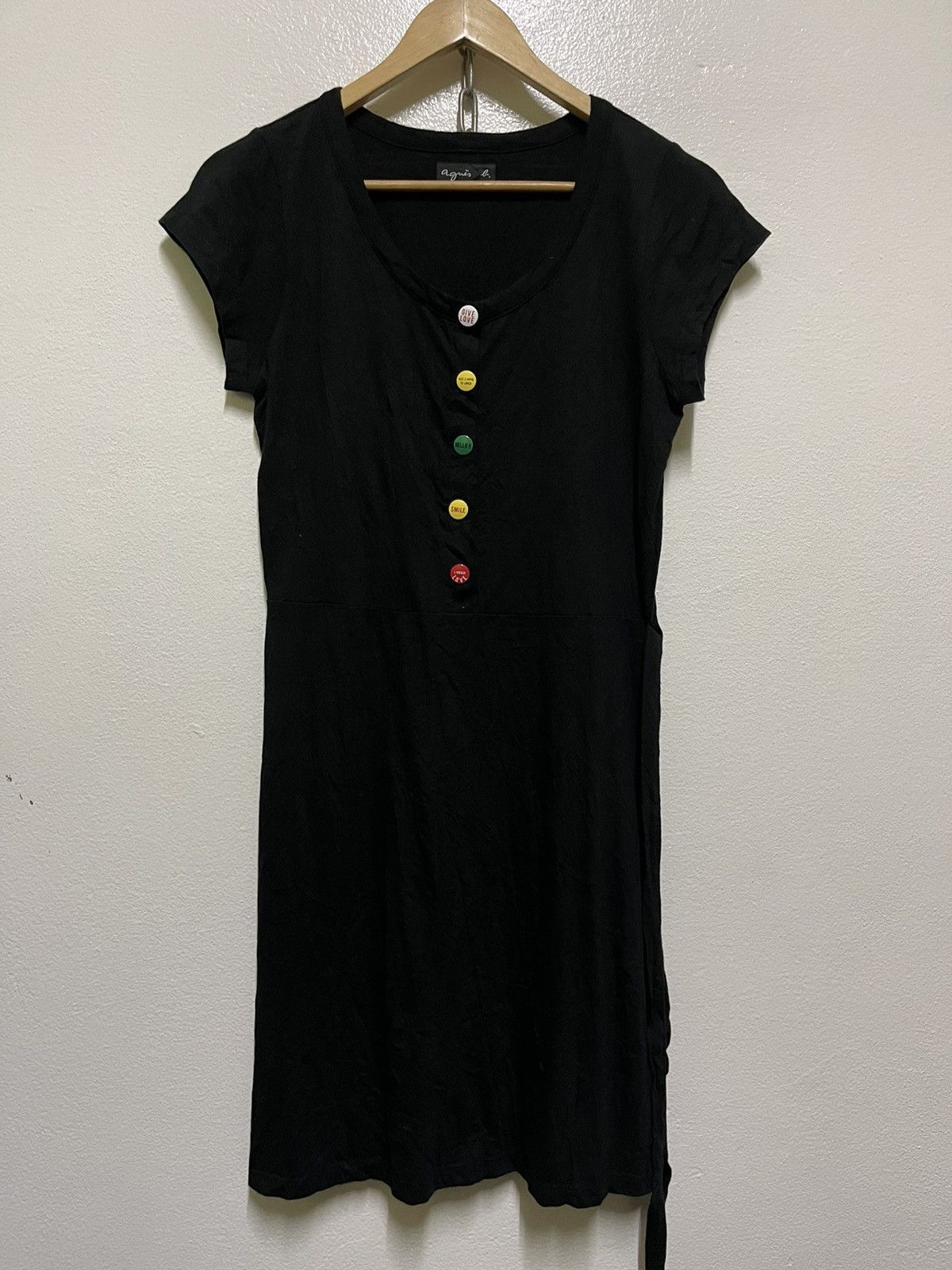 image of Agnes B. Mini Dress Black Japan, Women's (Size Medium)