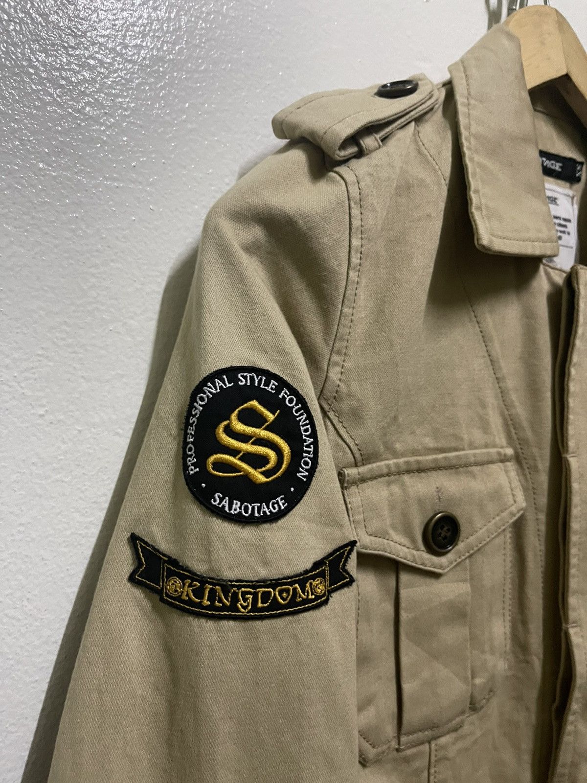 Japanese Brand Sabotage Nomad Army Jacket Distressed Size XS / US 0-2 / IT 36-38 - 7 Thumbnail