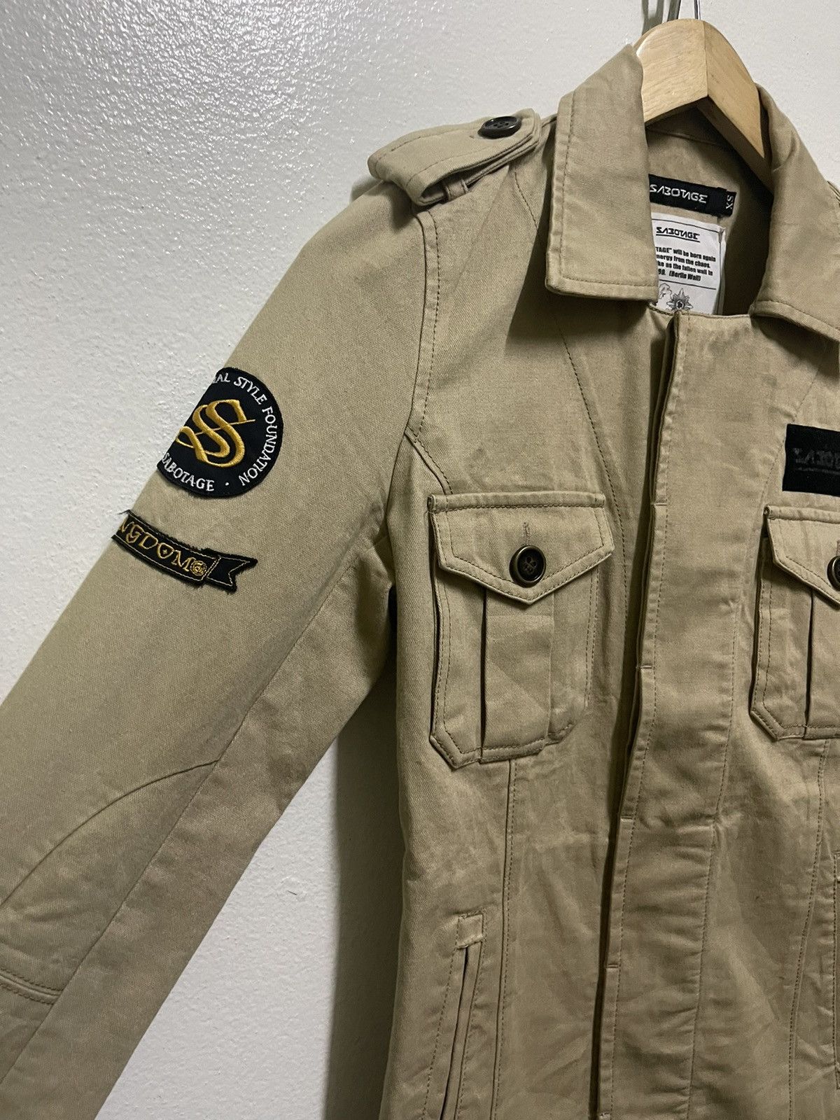 Japanese Brand Sabotage Nomad Army Jacket Distressed Size XS / US 0-2 / IT 36-38 - 2 Thumbnail
